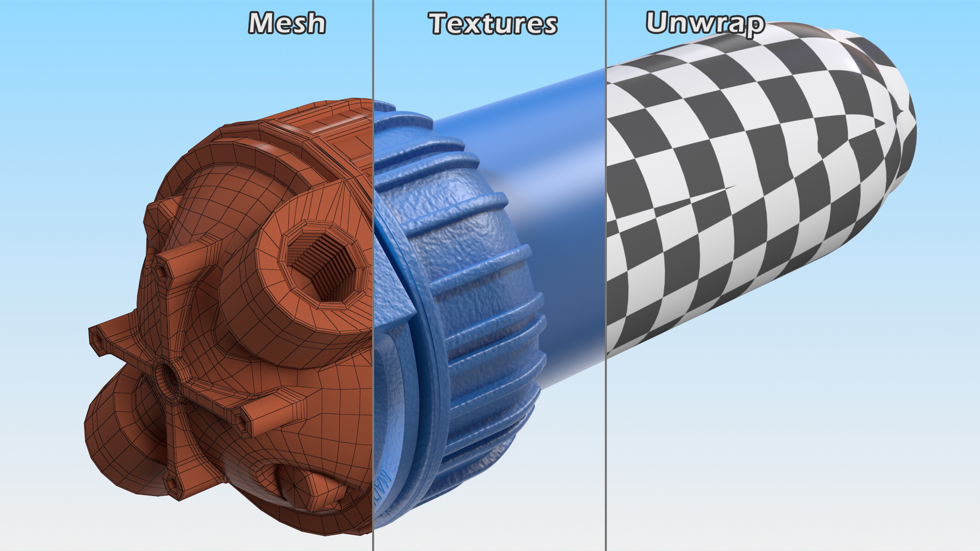 3D model Water Filter Housing Blue