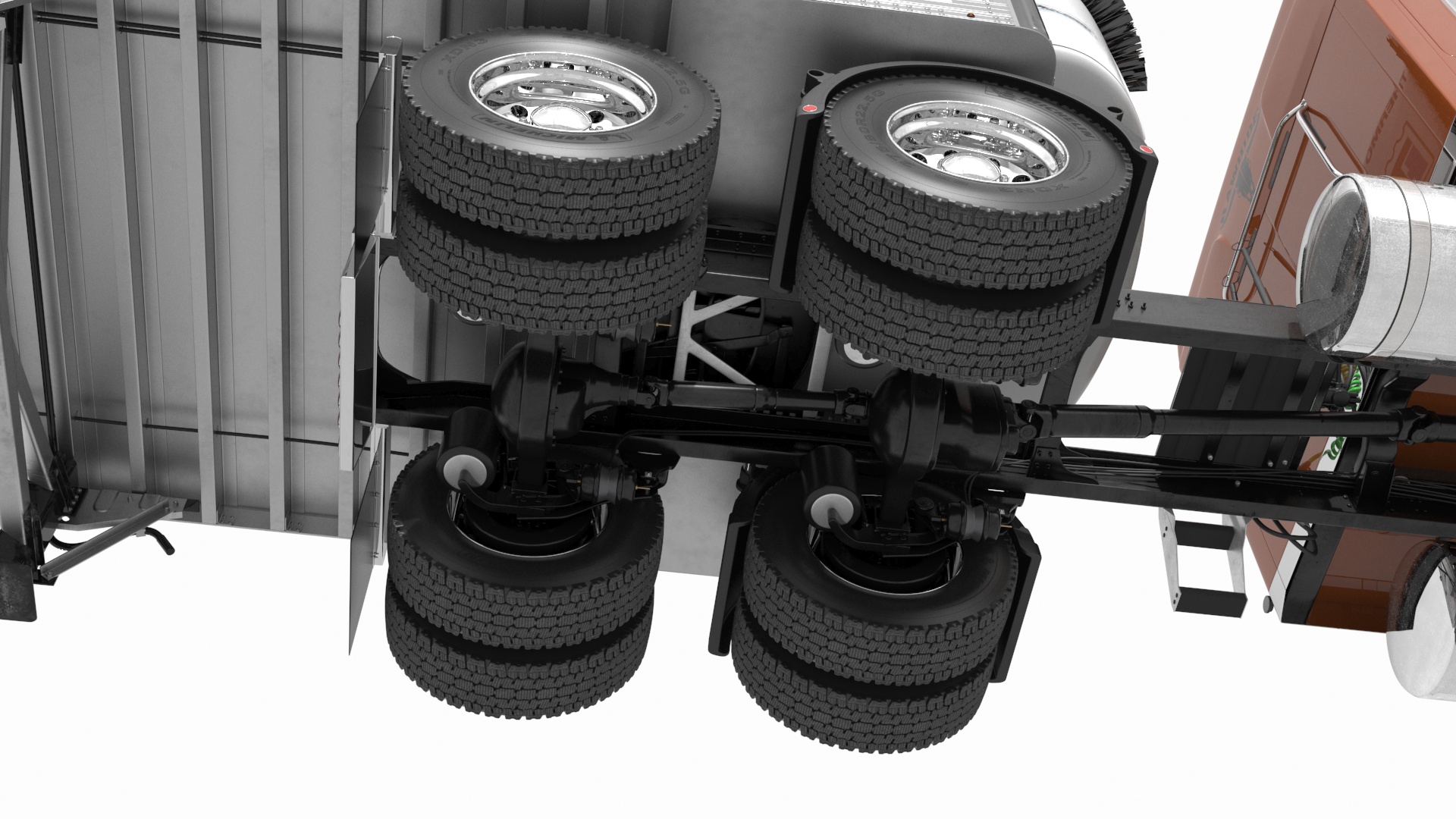 Mack CHU613 Truck with Vanguard Reefer Semi Trailer Refrigerator 3D model
