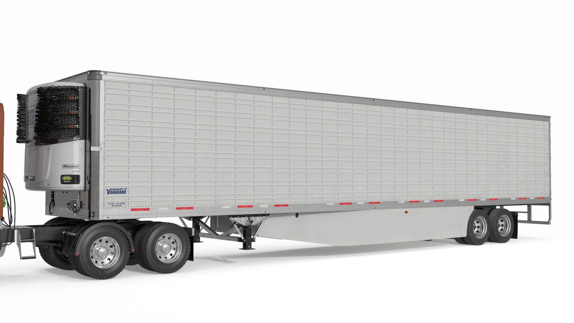 Mack CHU613 Truck with Vanguard Reefer Semi Trailer Refrigerator 3D model