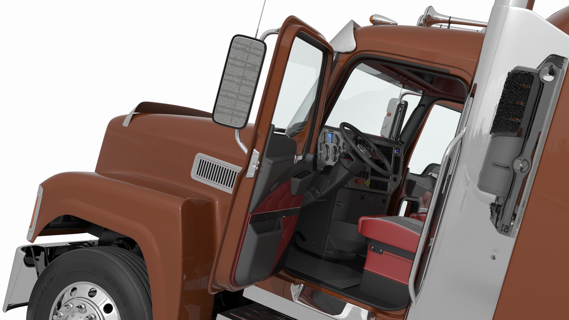 Mack CHU613 Truck with Vanguard Reefer Semi Trailer Refrigerator 3D model