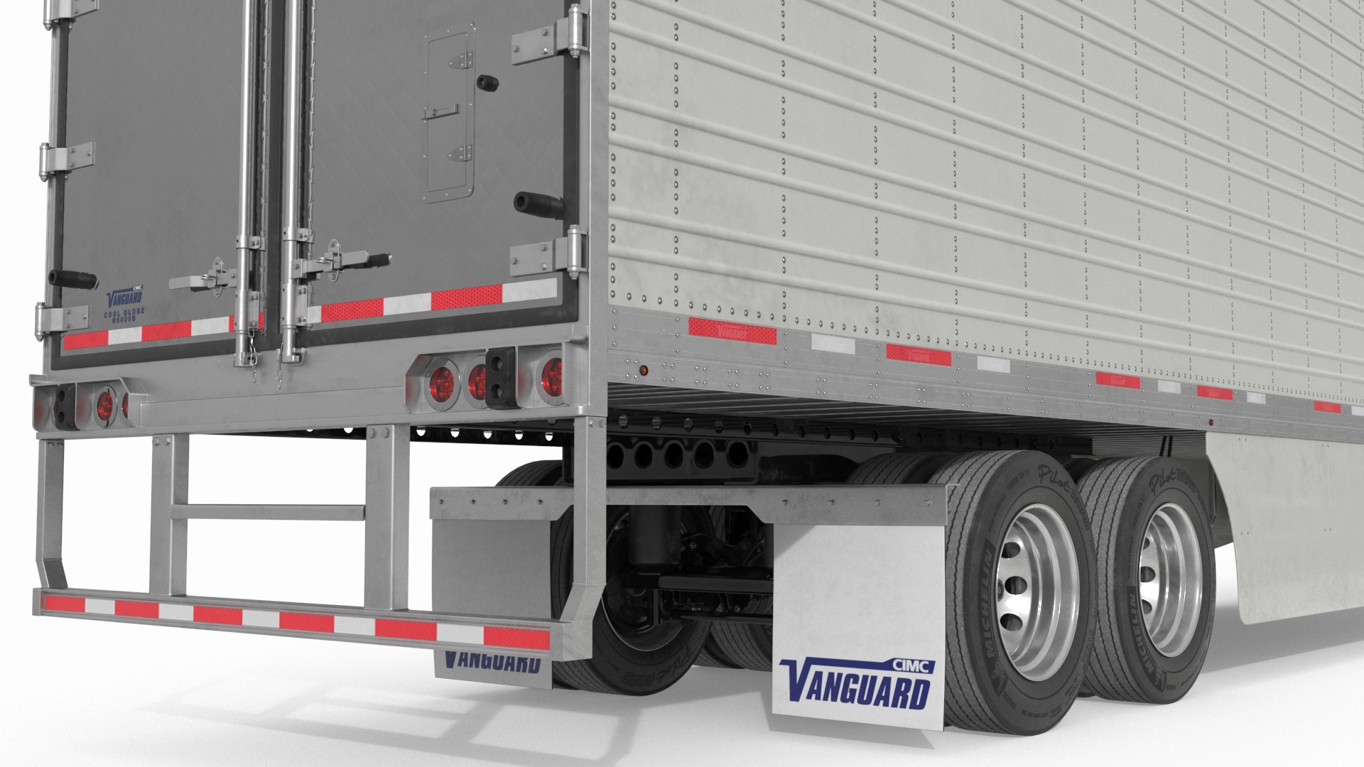 Mack CHU613 Truck with Vanguard Reefer Semi Trailer Refrigerator 3D model