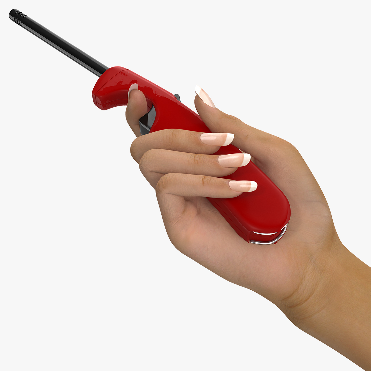 Grill Lighter in Hand Rigged 3D Model, view 3