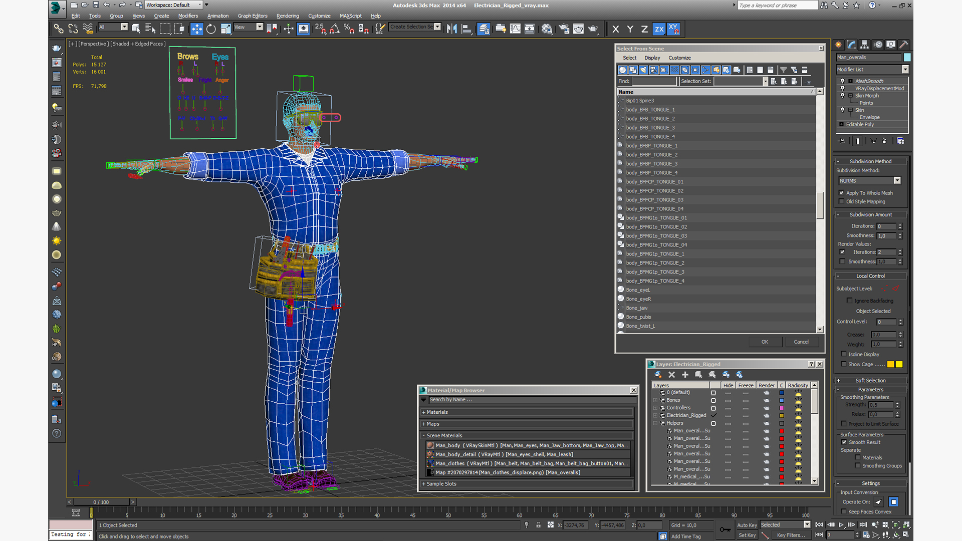 3D Electrician Rigged model