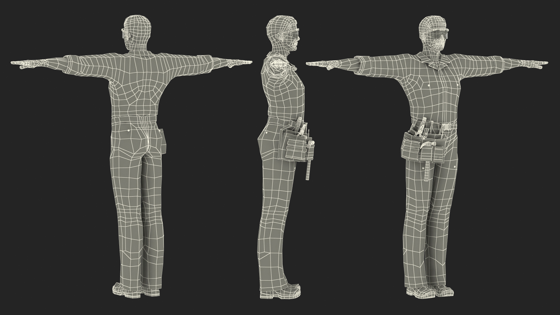 3D Electrician Rigged model
