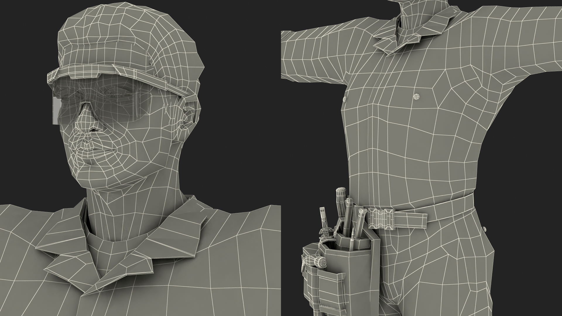 3D Electrician Rigged model
