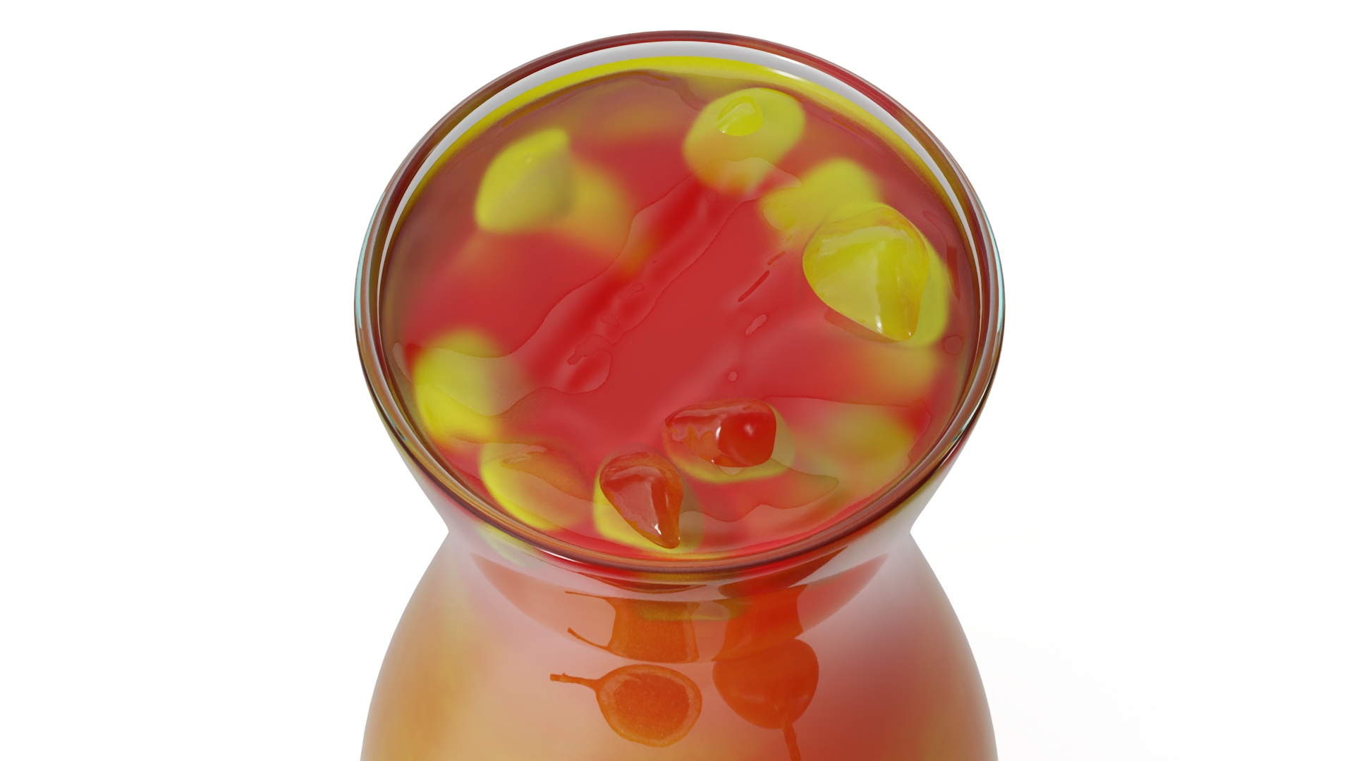 3D Cocktail Garnished with Passion Fruit and Passion Flower