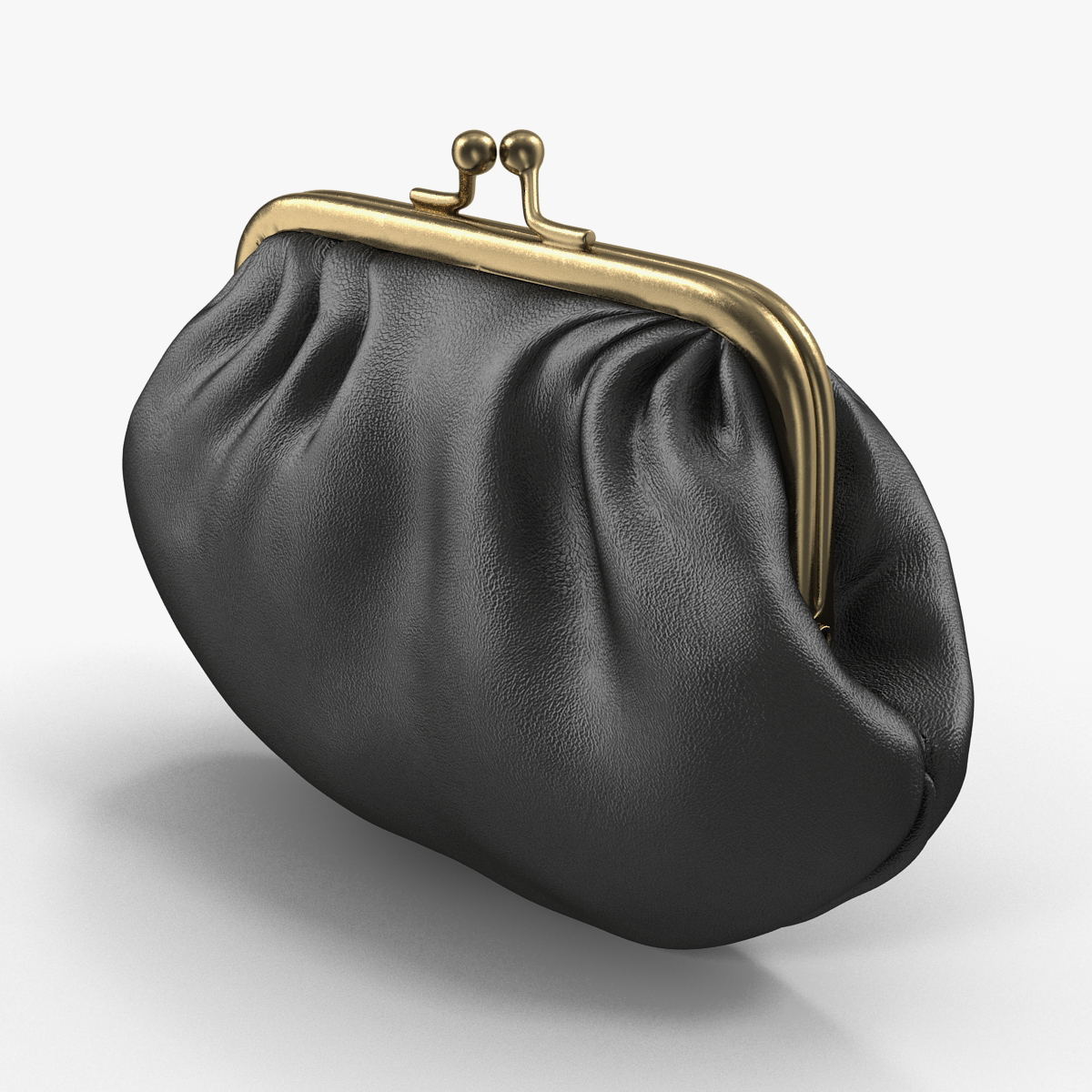 3D model Leather Snap Top Clasp Coin Ladies Purse