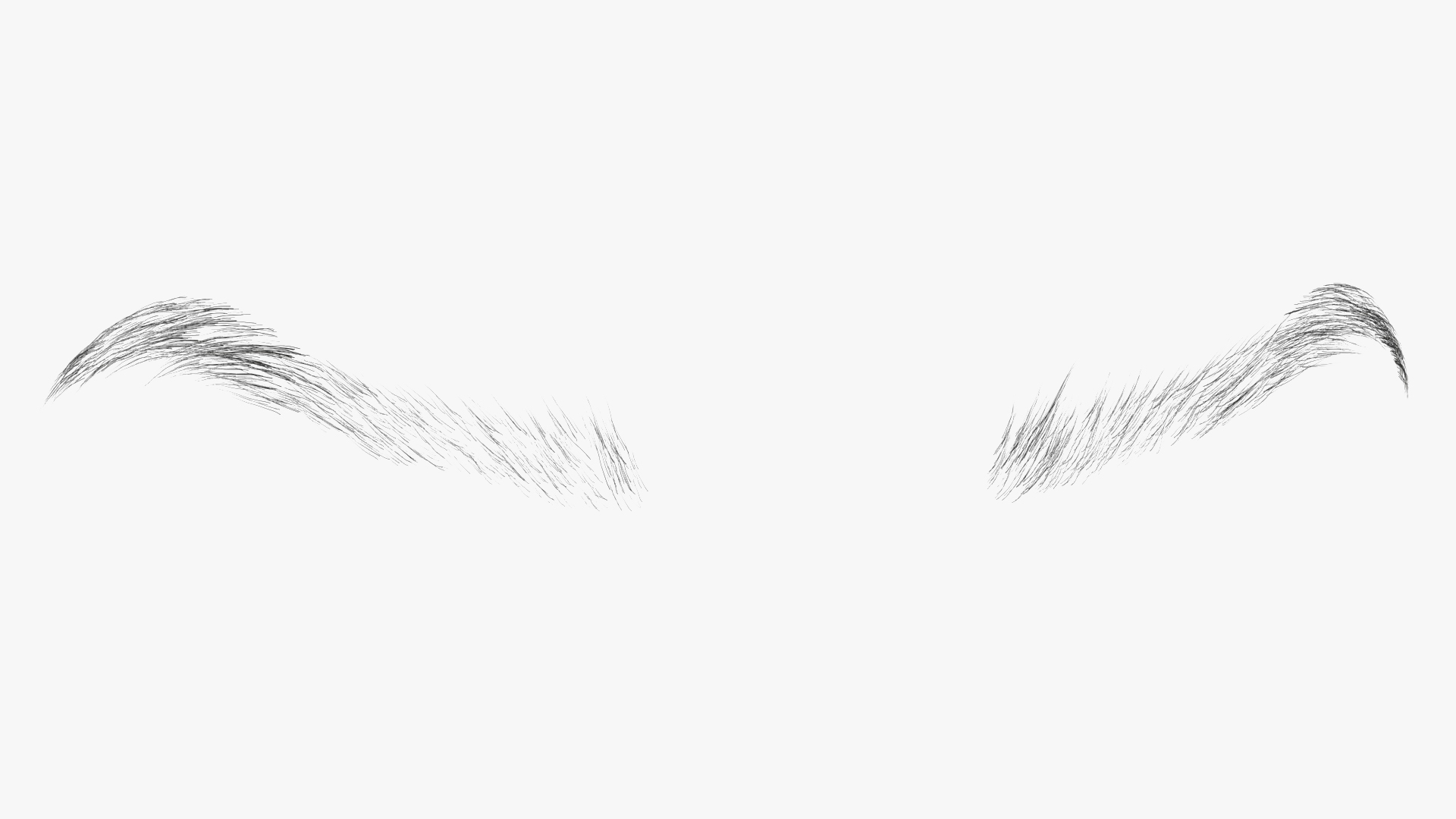 S Shaped Eyebrows 3D