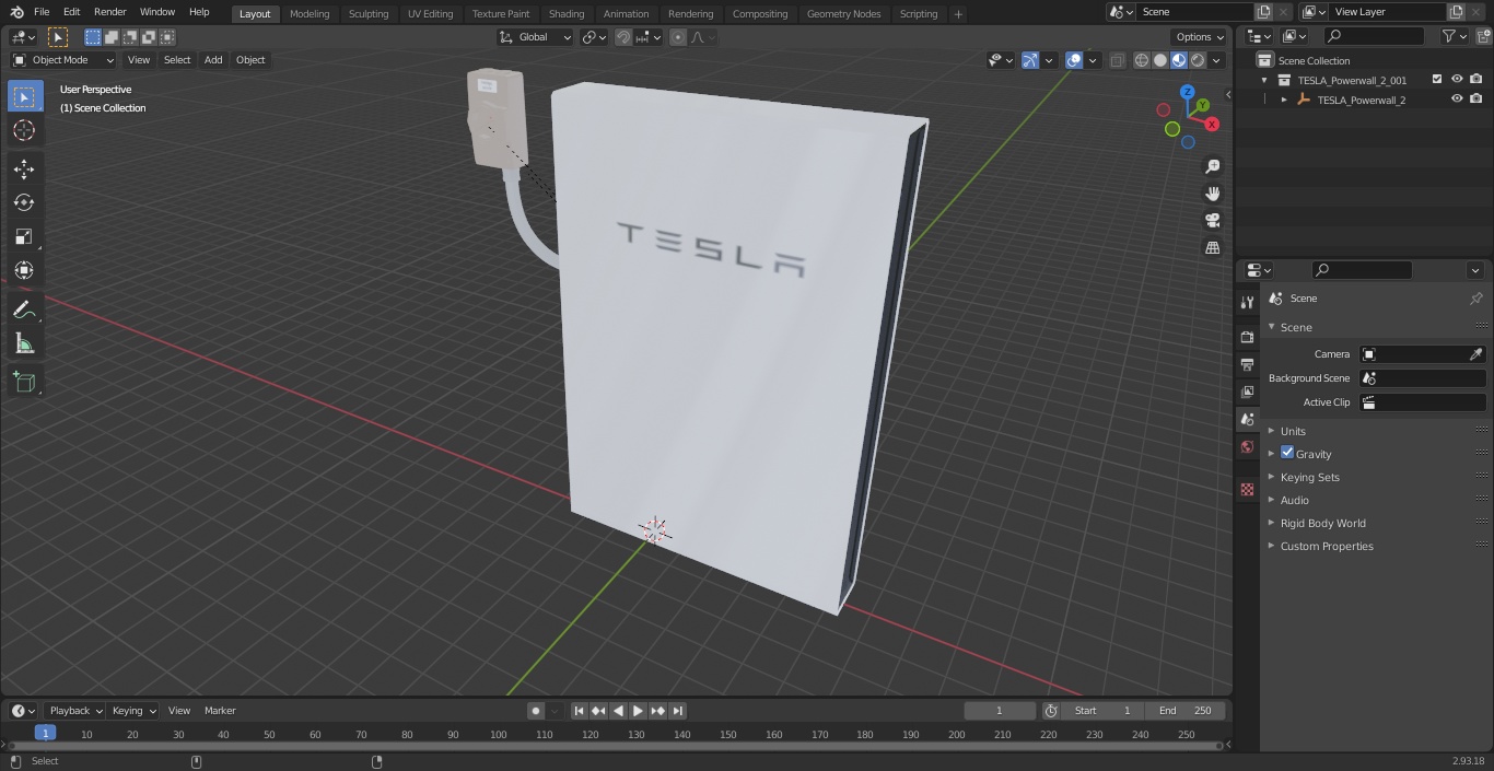 TESLA Powerwall 2 3D