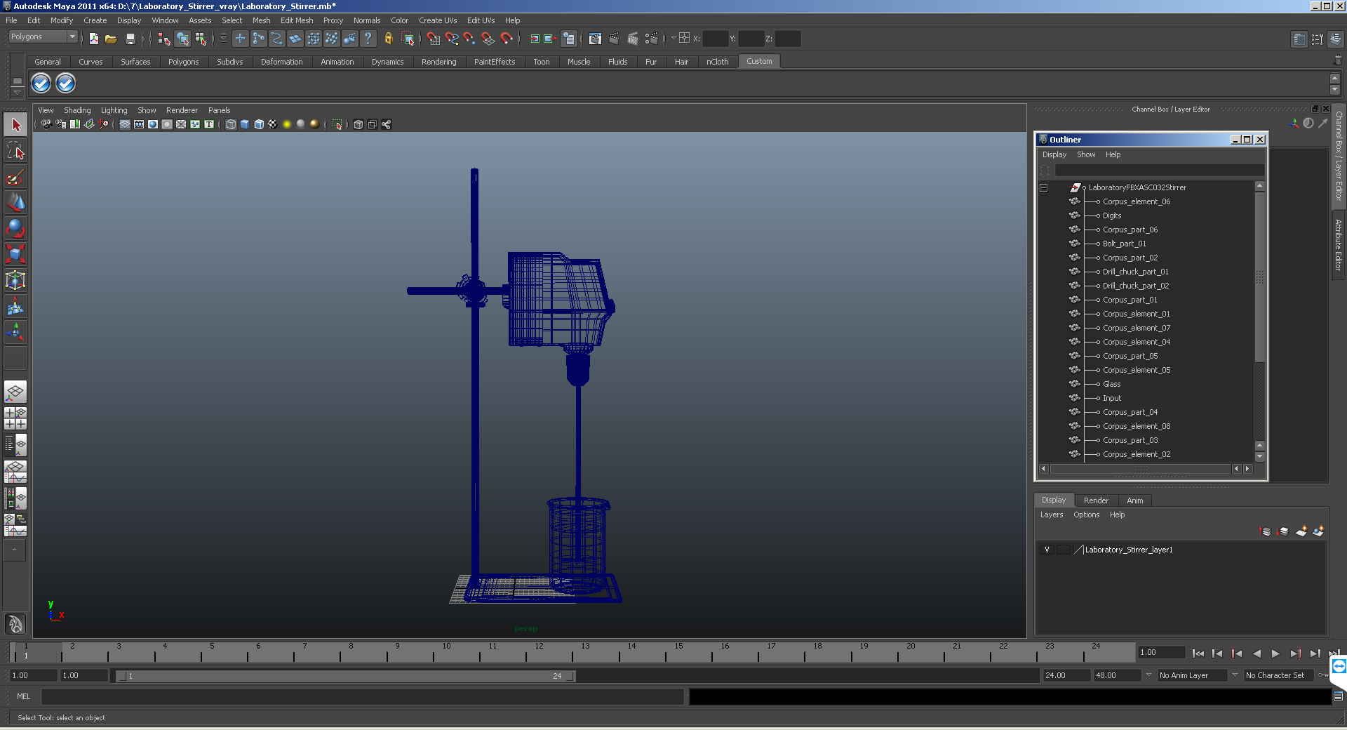 3D Laboratory Stirrer model