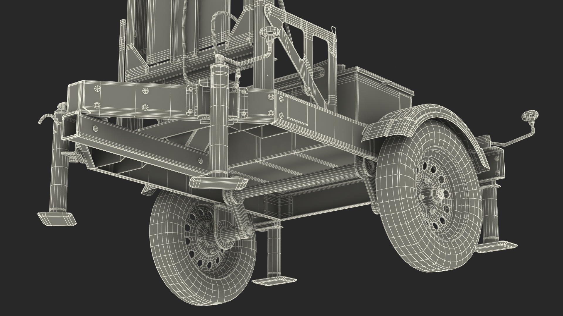 3D Mobile Speed Display Trailer Radar Rigged