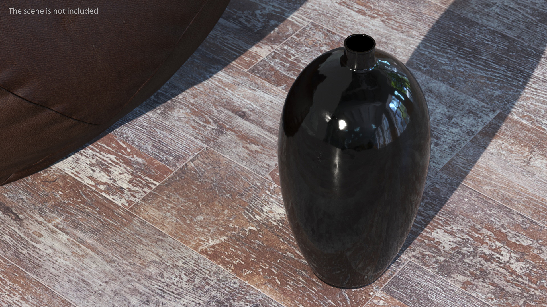 3D model Black Ceramic Flower Vase