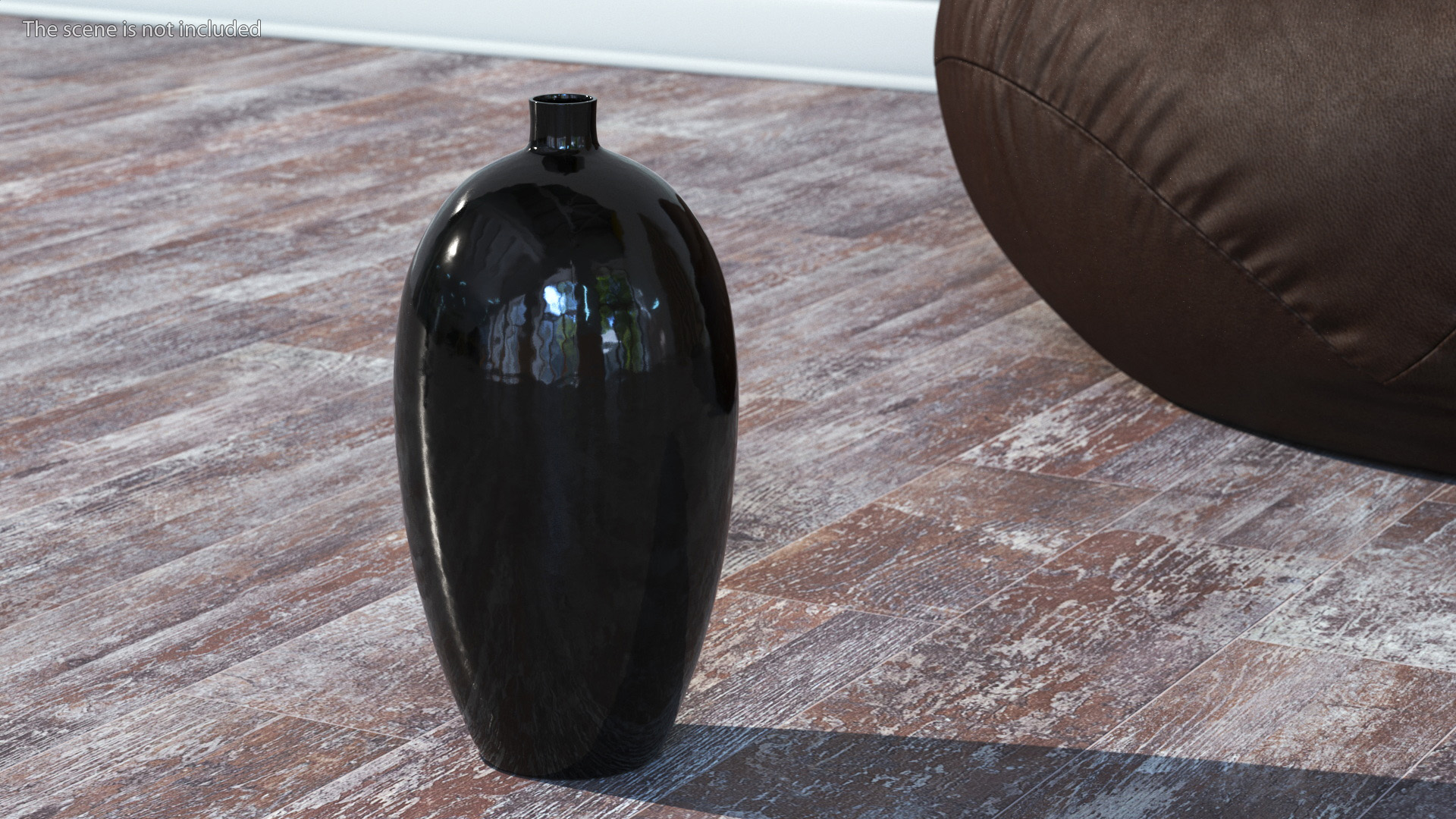3D model Black Ceramic Flower Vase