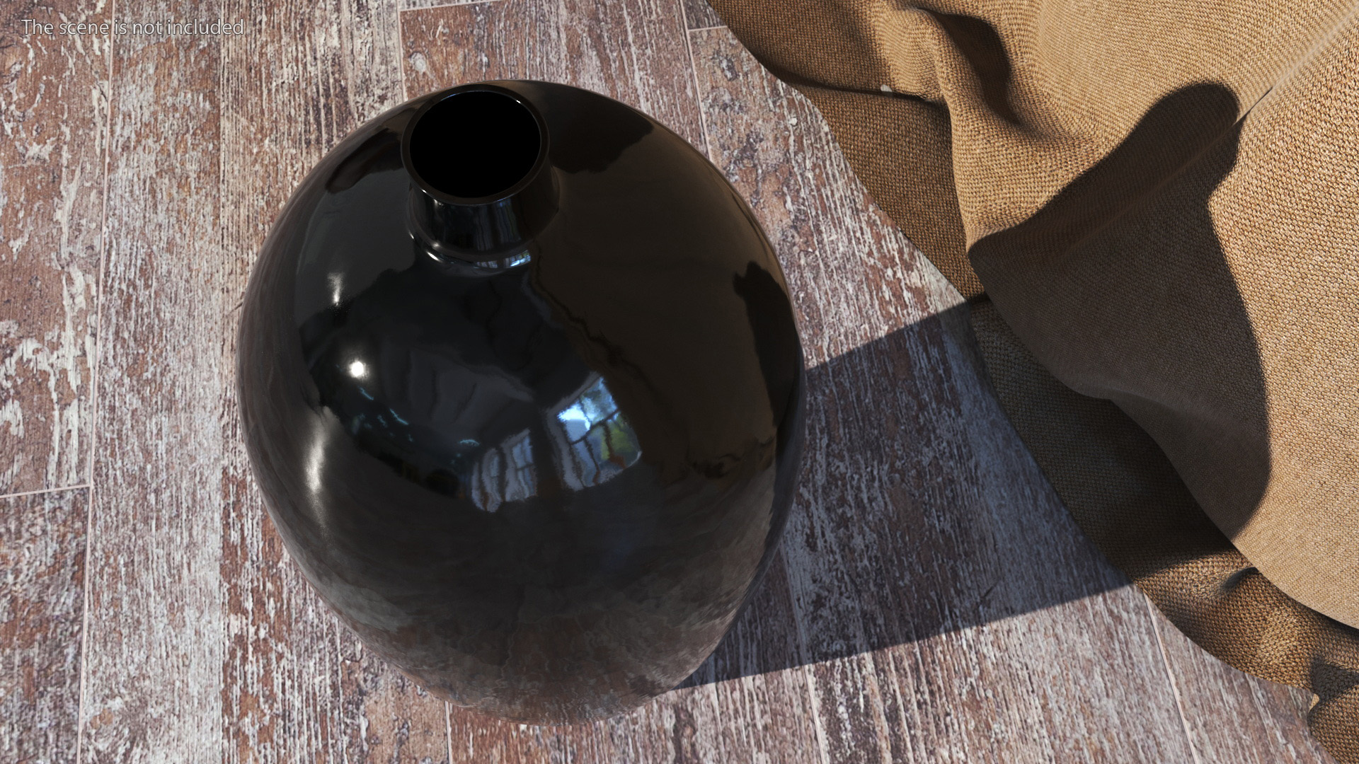 3D model Black Ceramic Flower Vase