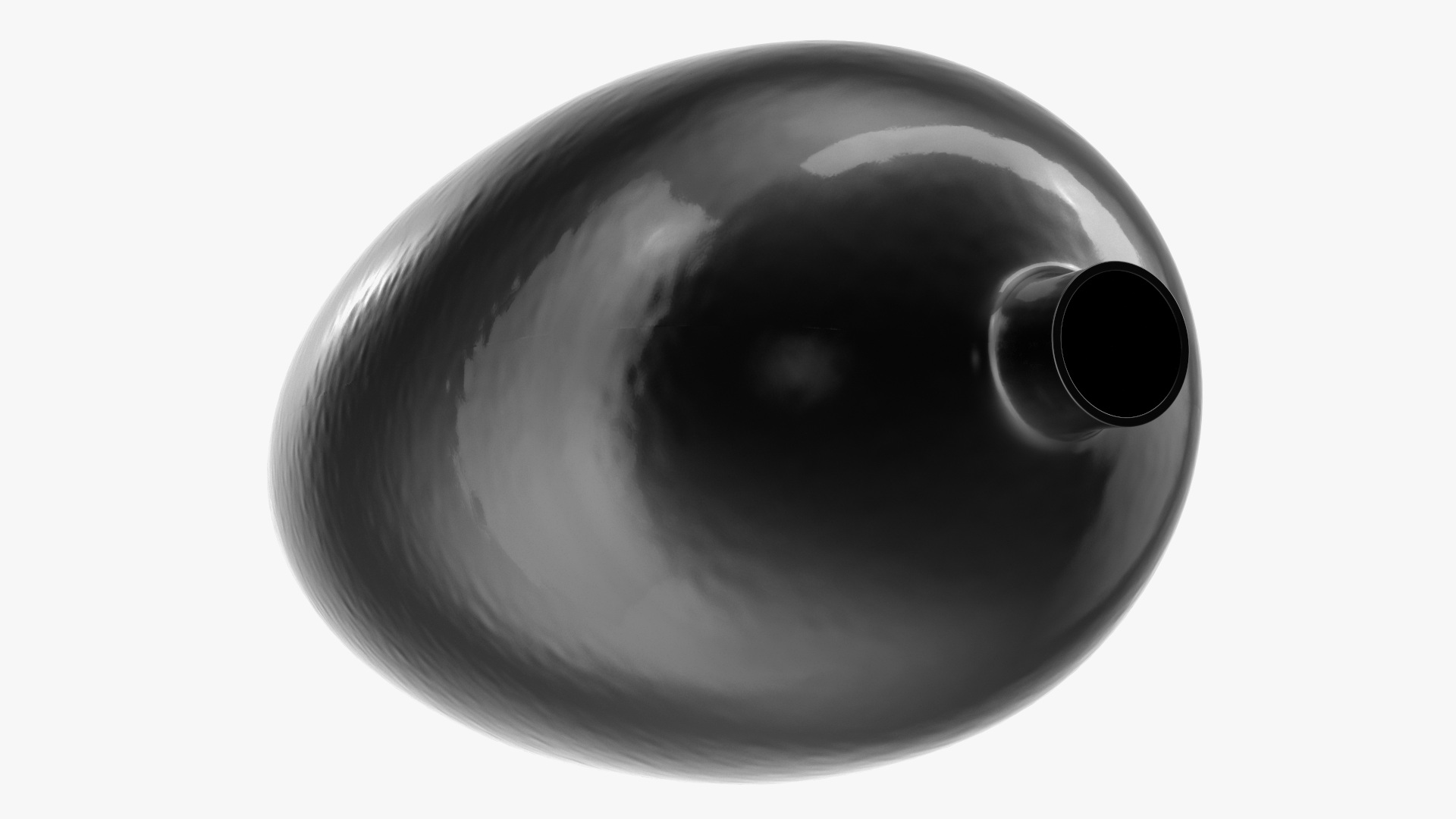 3D model Black Ceramic Flower Vase