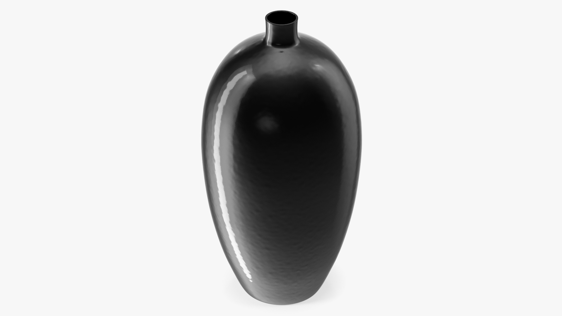 3D model Black Ceramic Flower Vase