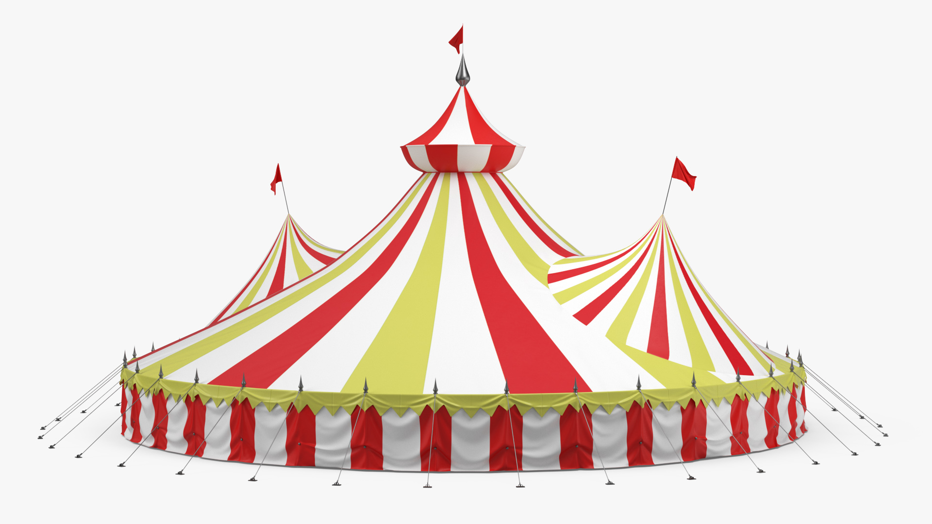 3D model Circus Tent Tricolor