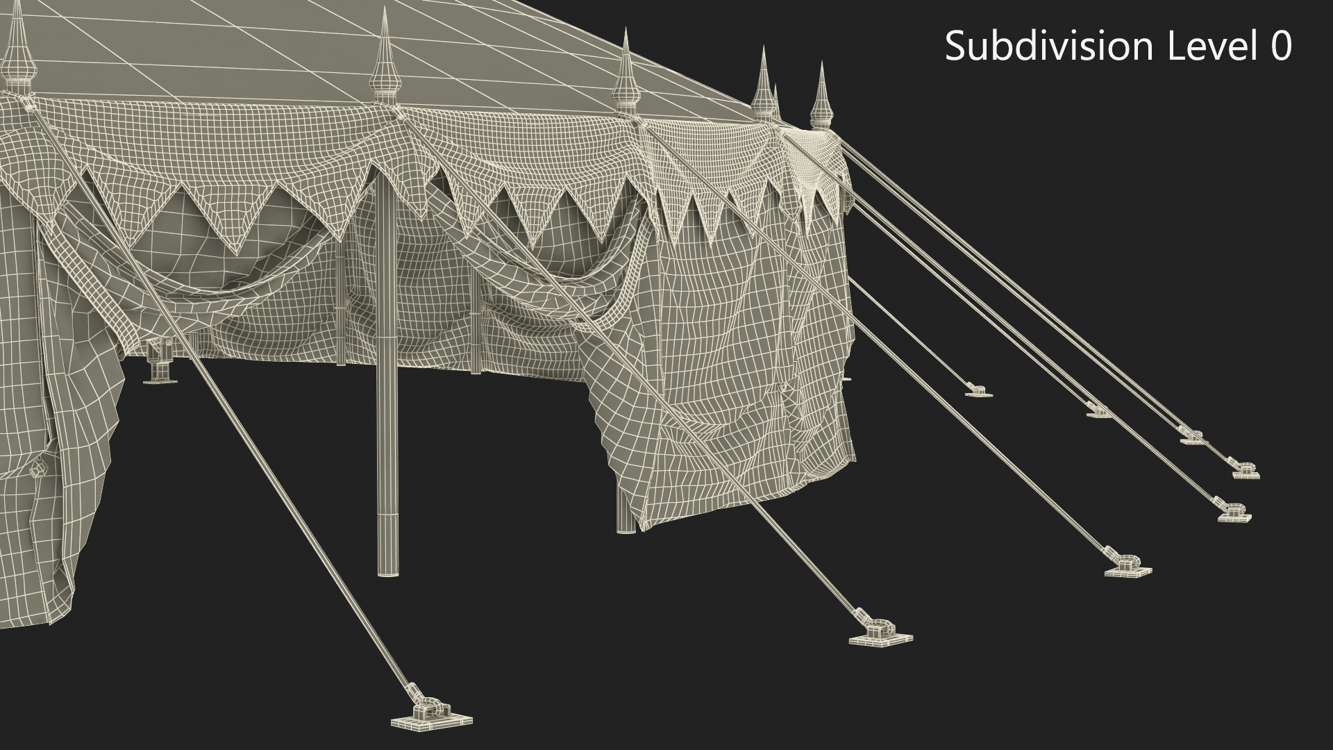 3D model Circus Tent Tricolor