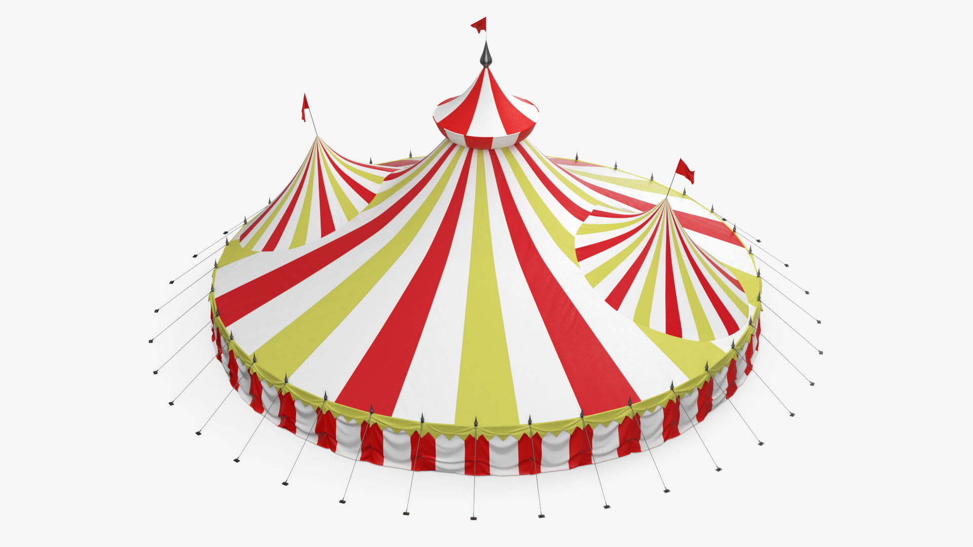 3D model Circus Tent Tricolor