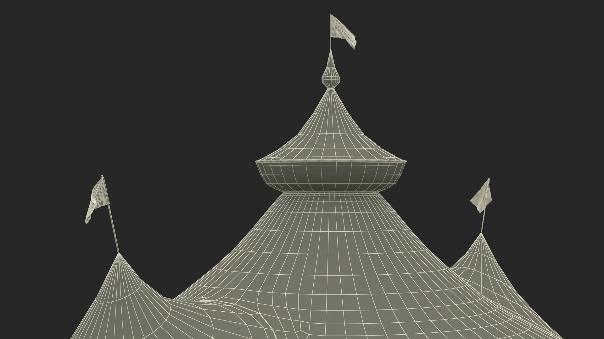 3D model Circus Tent Tricolor