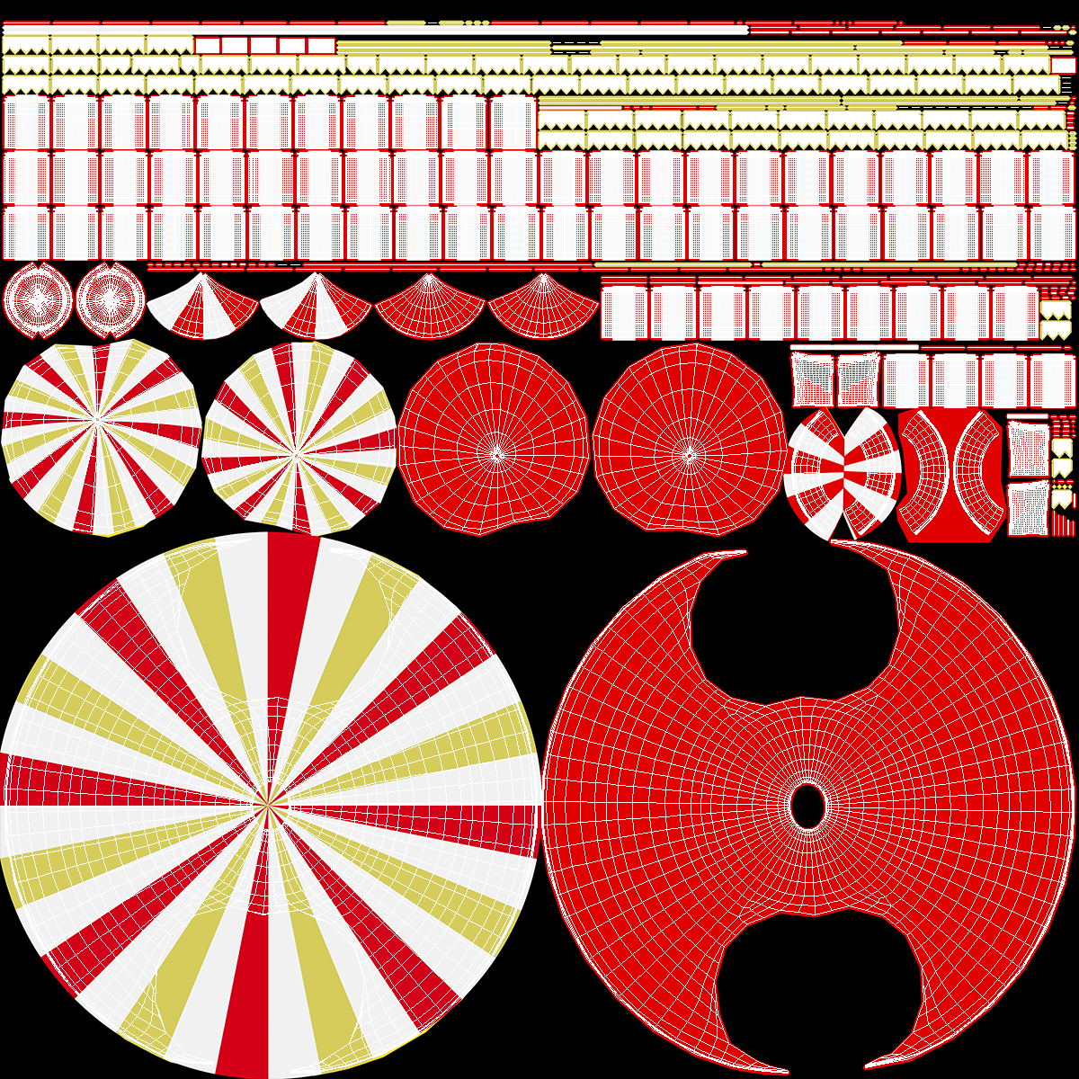 3D model Circus Tent Tricolor