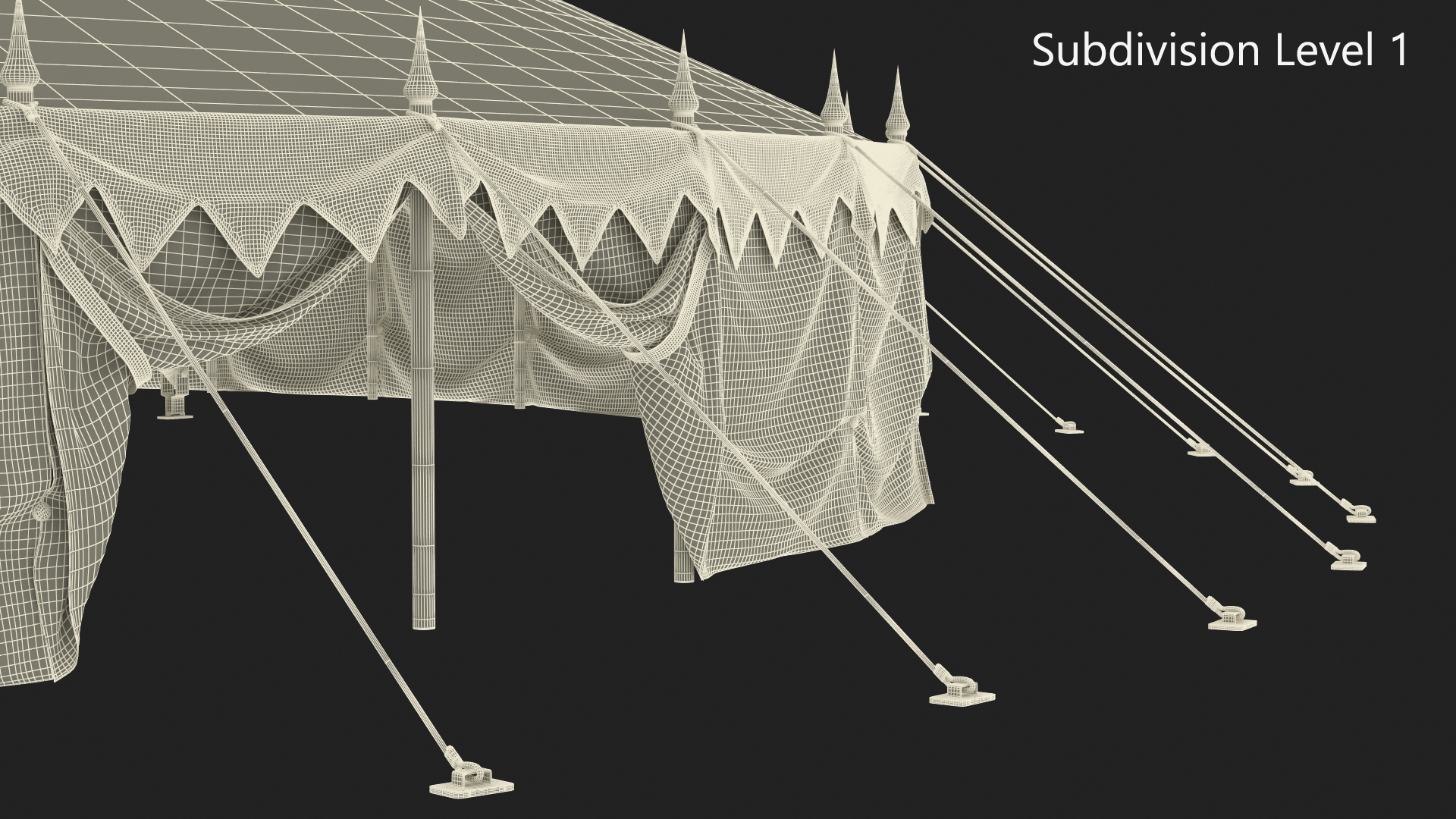 3D model Circus Tent Tricolor