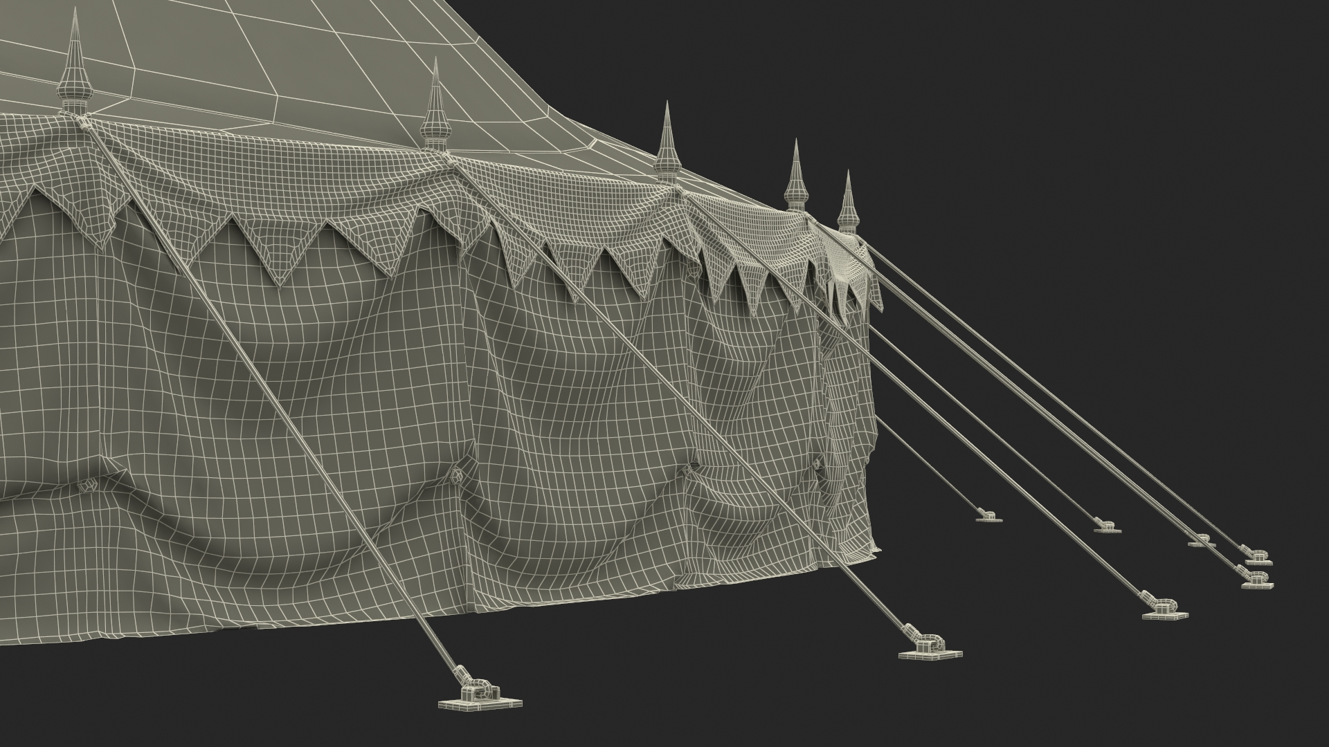 3D model Circus Tent Tricolor