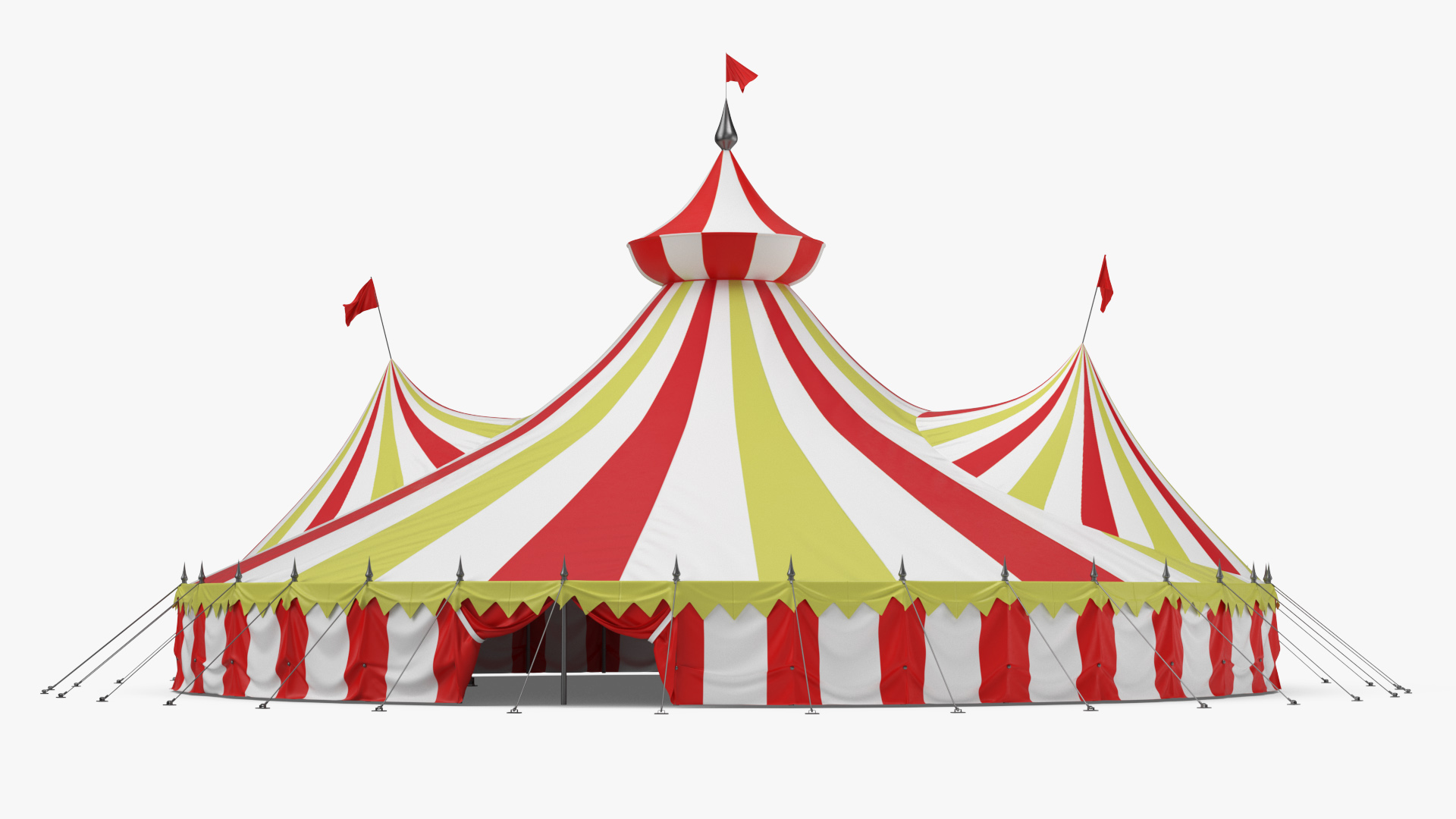 3D model Circus Tent Tricolor