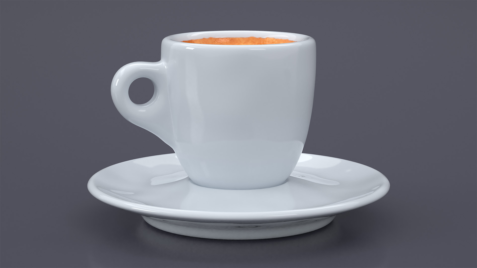 3D Traditional Espresso Coffee Cup