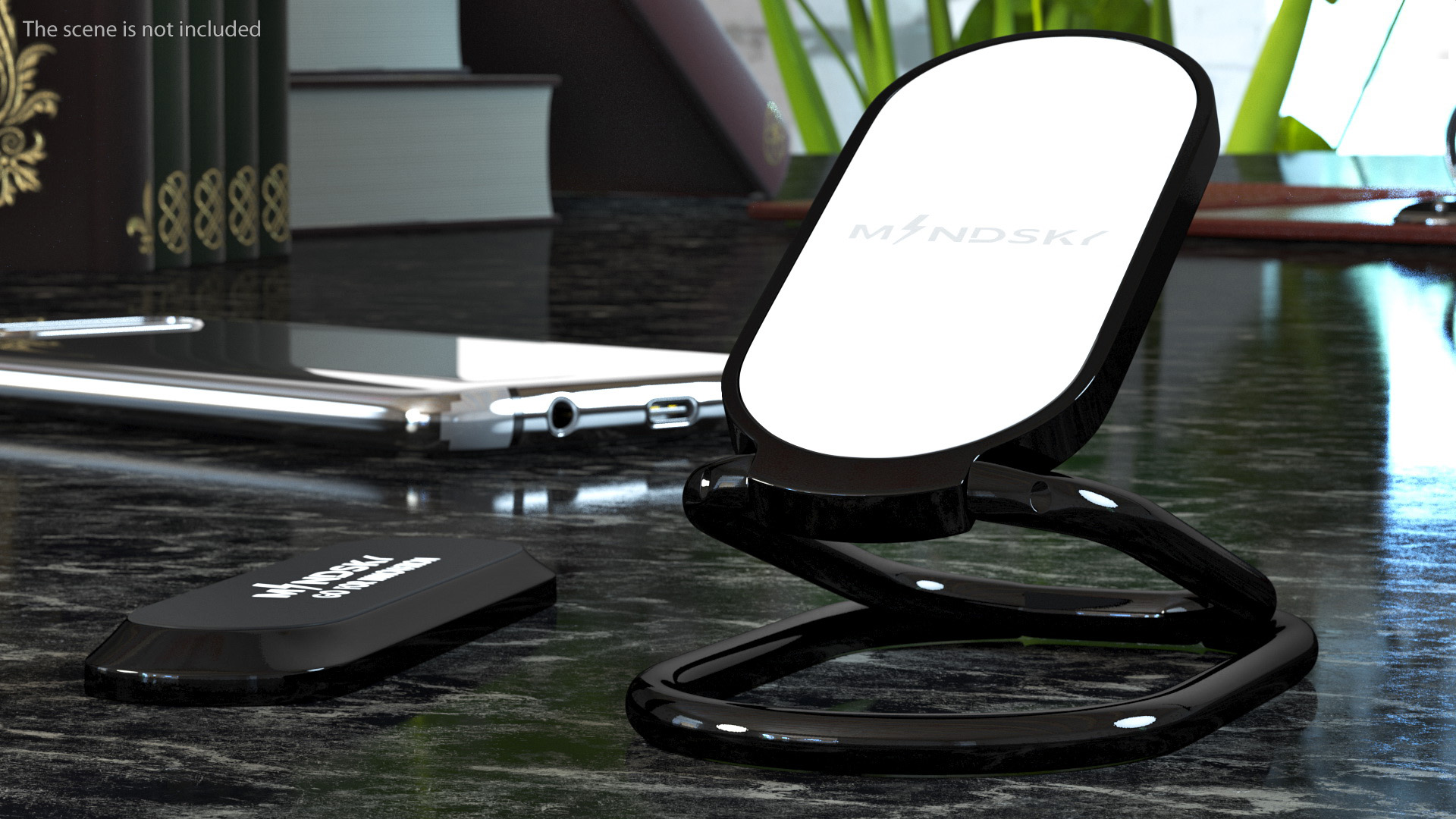 Multi Angle Adjustable Phone Ring Black 3D model