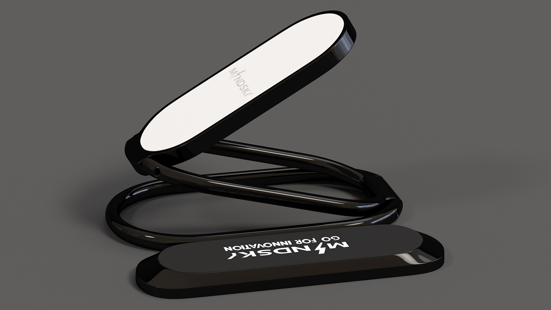 Multi Angle Adjustable Phone Ring Black 3D model