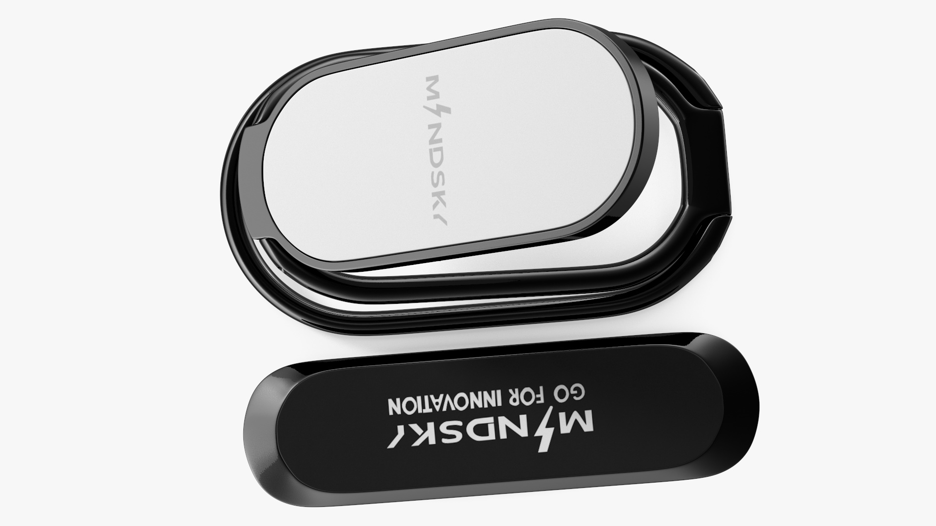 Multi Angle Adjustable Phone Ring Black 3D model