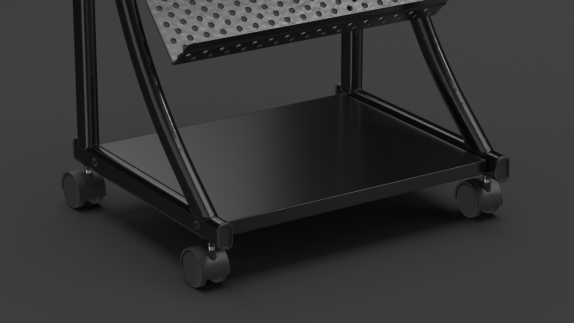 3D Reception with Magazine Rack Mockup Black