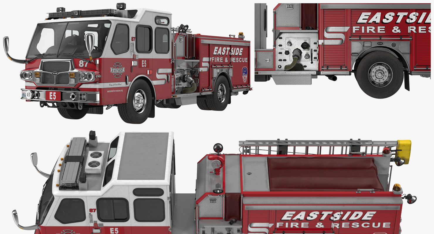 Eastside Fire Rescue E One Quest Pumper 3D model