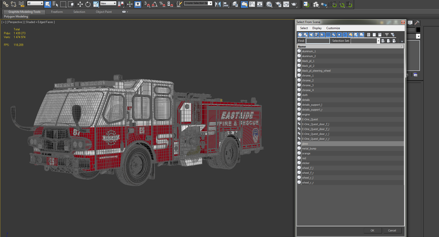 Eastside Fire Rescue E One Quest Pumper 3D model