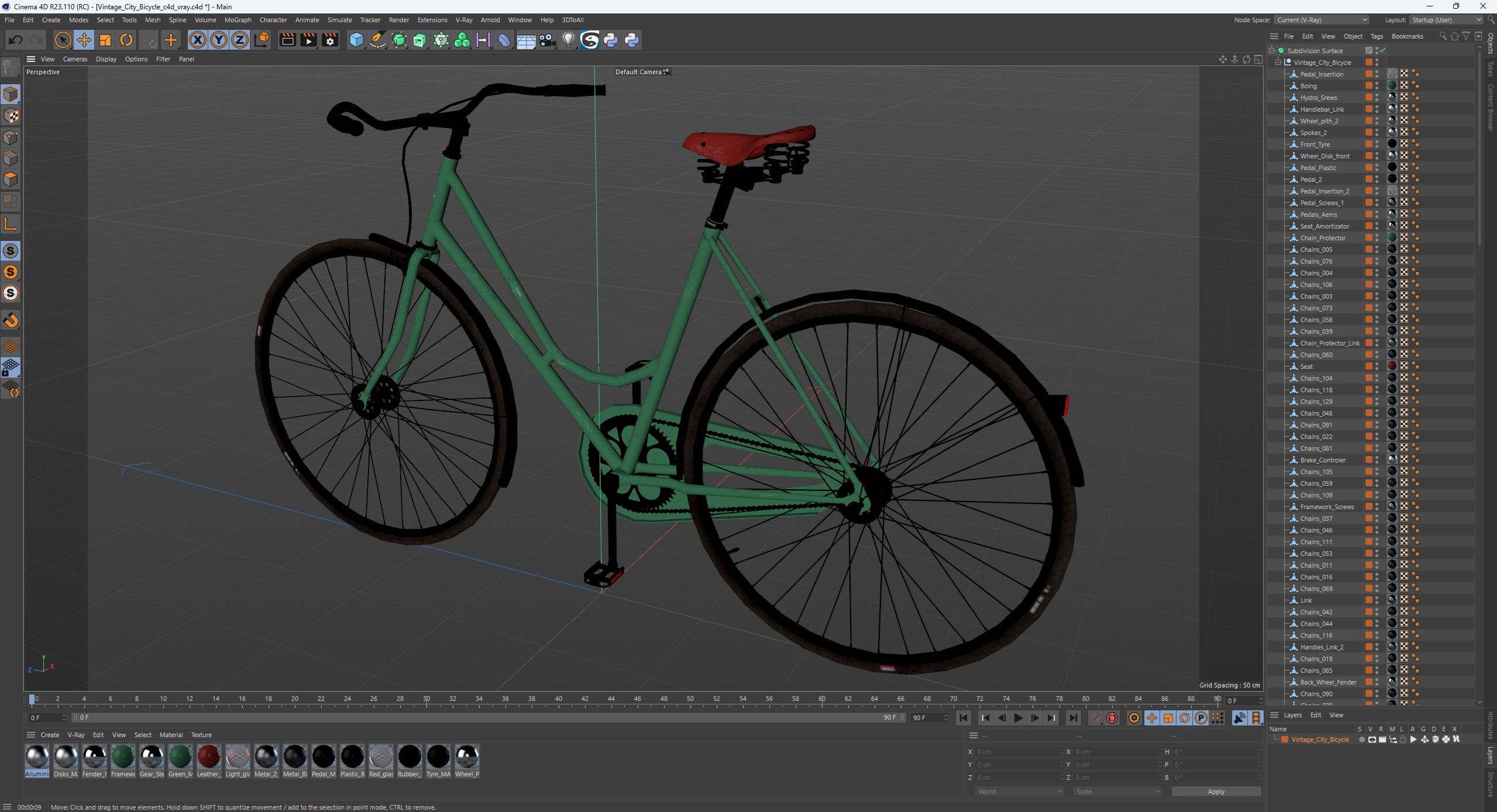 3D model Vintage City Bicycle