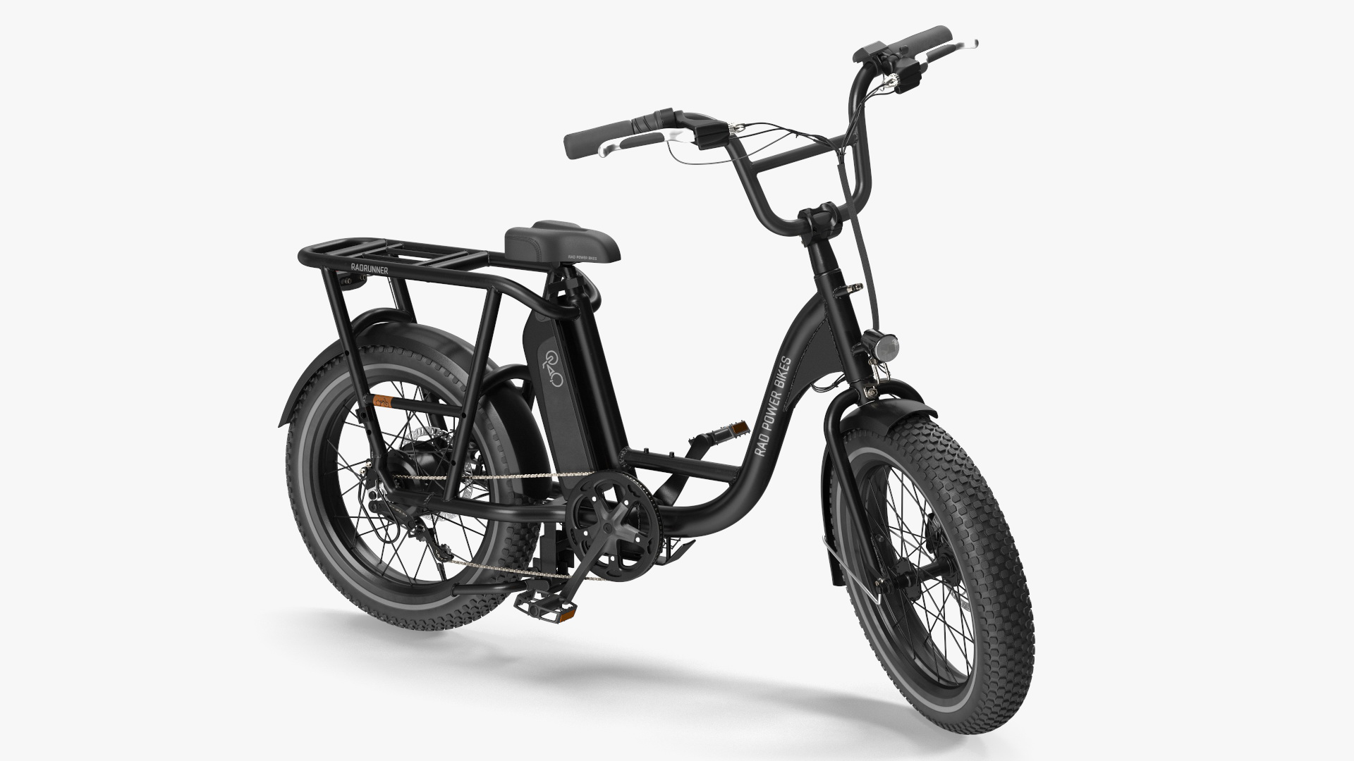Electric Delivery Bike RadRunner Black Rigged for Cinema 4D 3D model