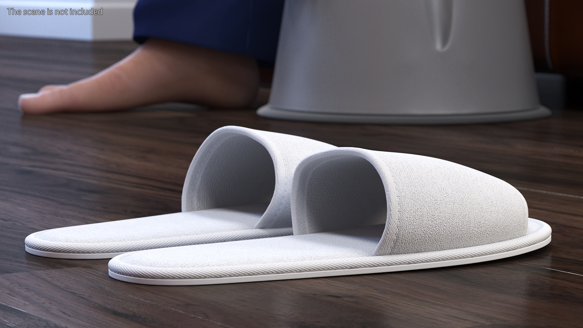 White Slippers 3D model