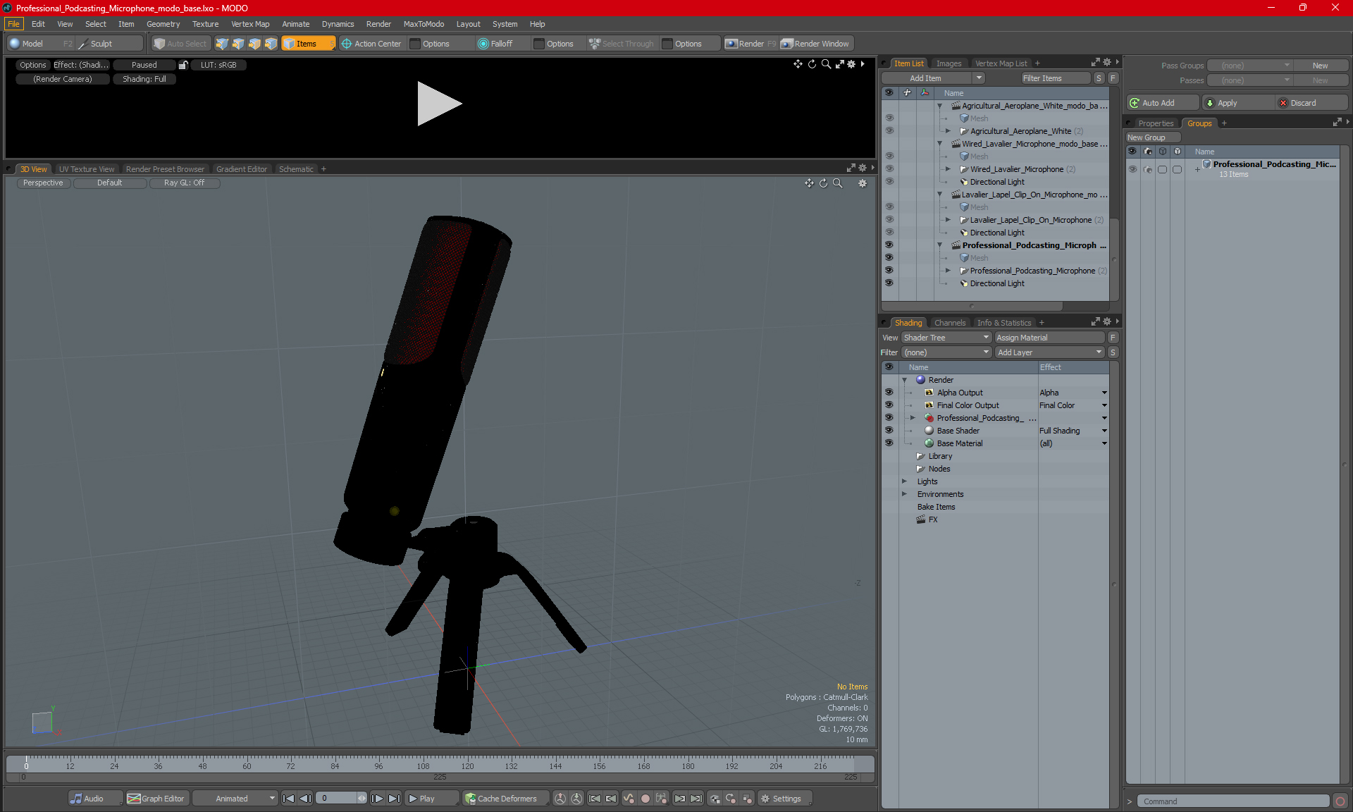 Professional Podcasting Microphone 3D model