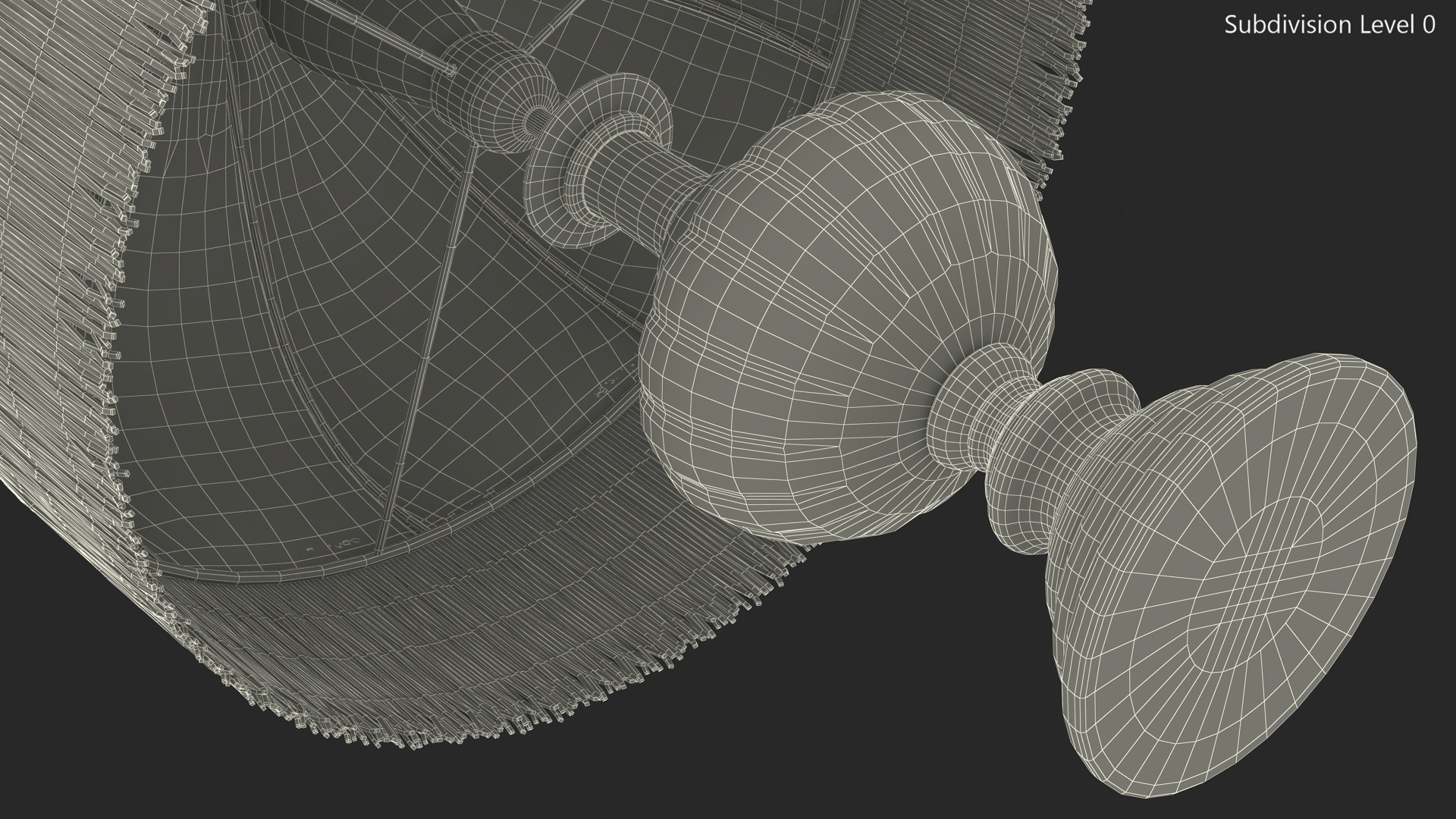 3D model Aged Dusty Vintage Lamp Switched On