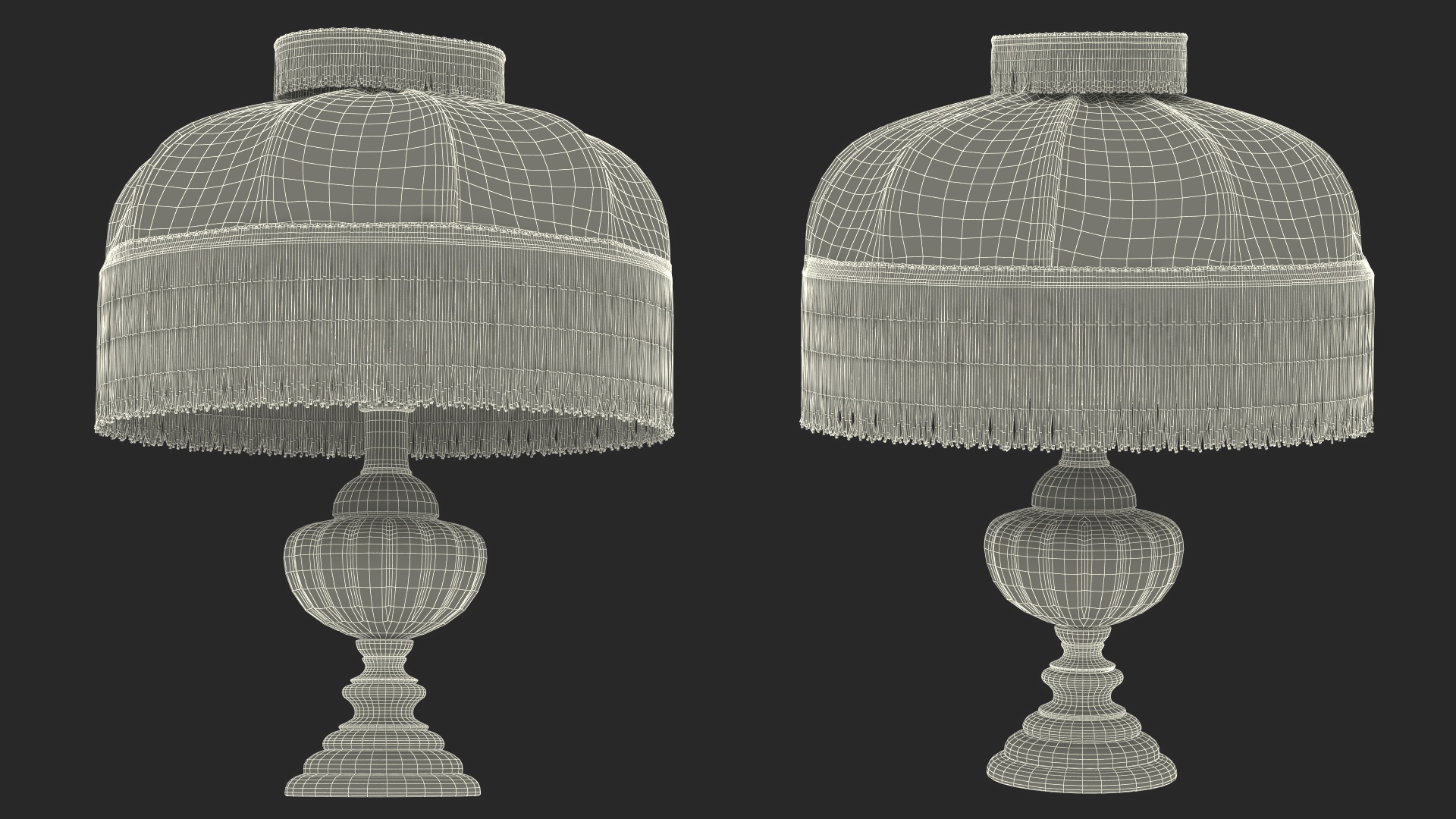 3D model Aged Dusty Vintage Lamp Switched On