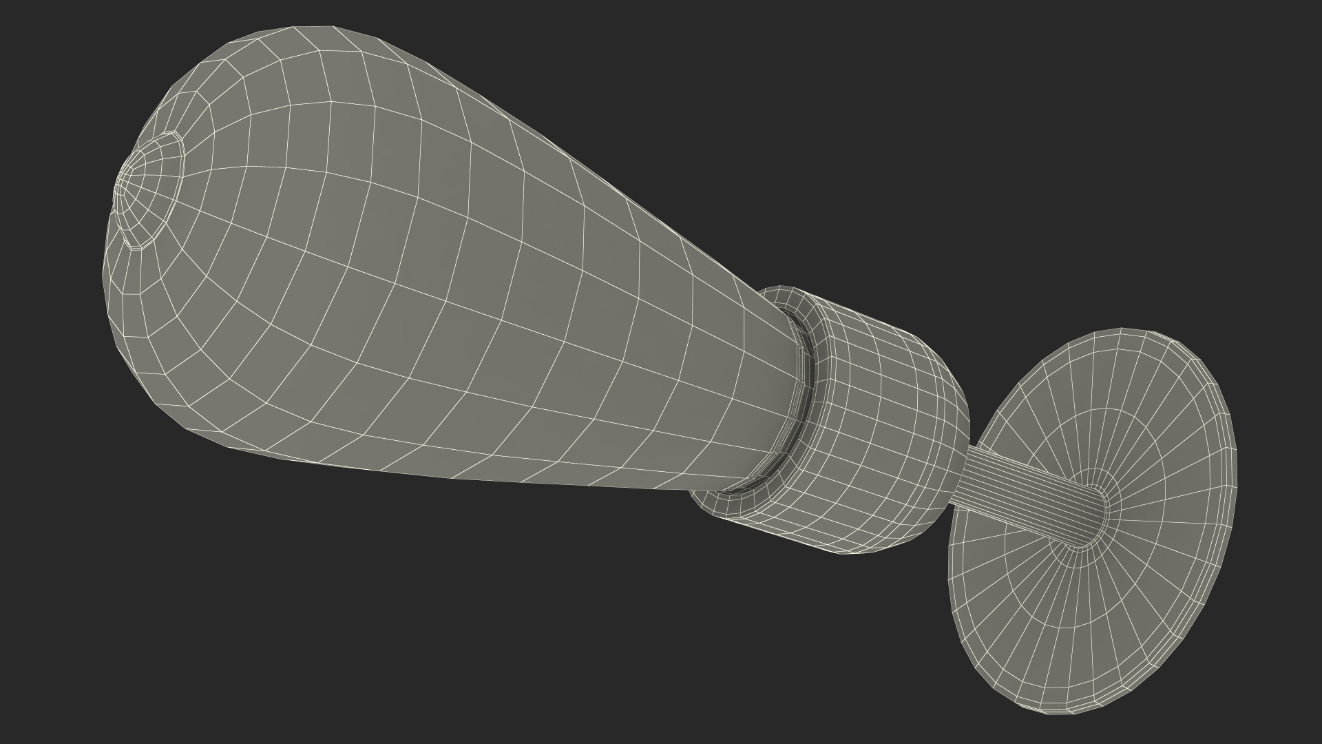 3D model Aged Dusty Vintage Lamp Switched On