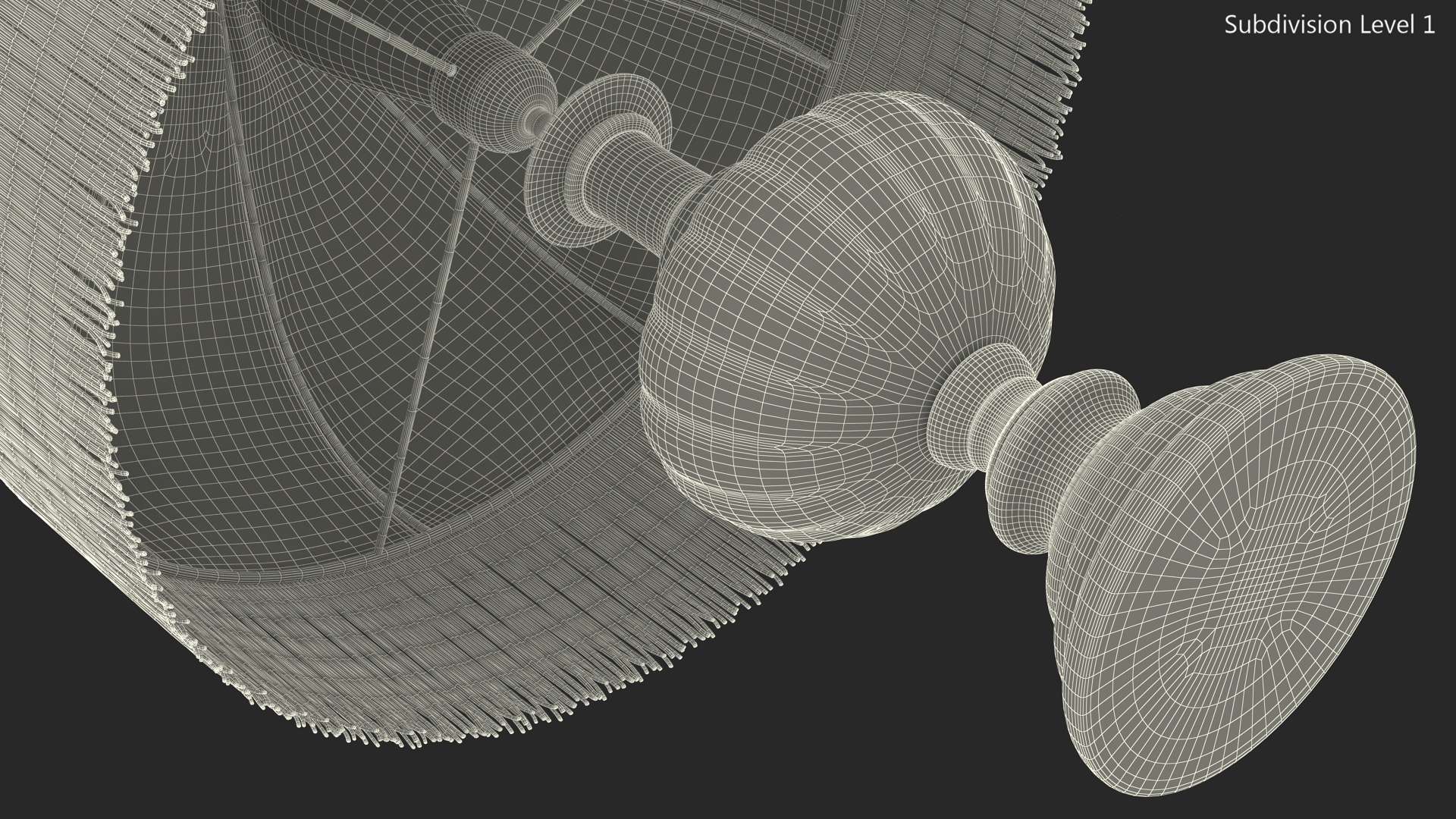 3D model Aged Dusty Vintage Lamp Switched On