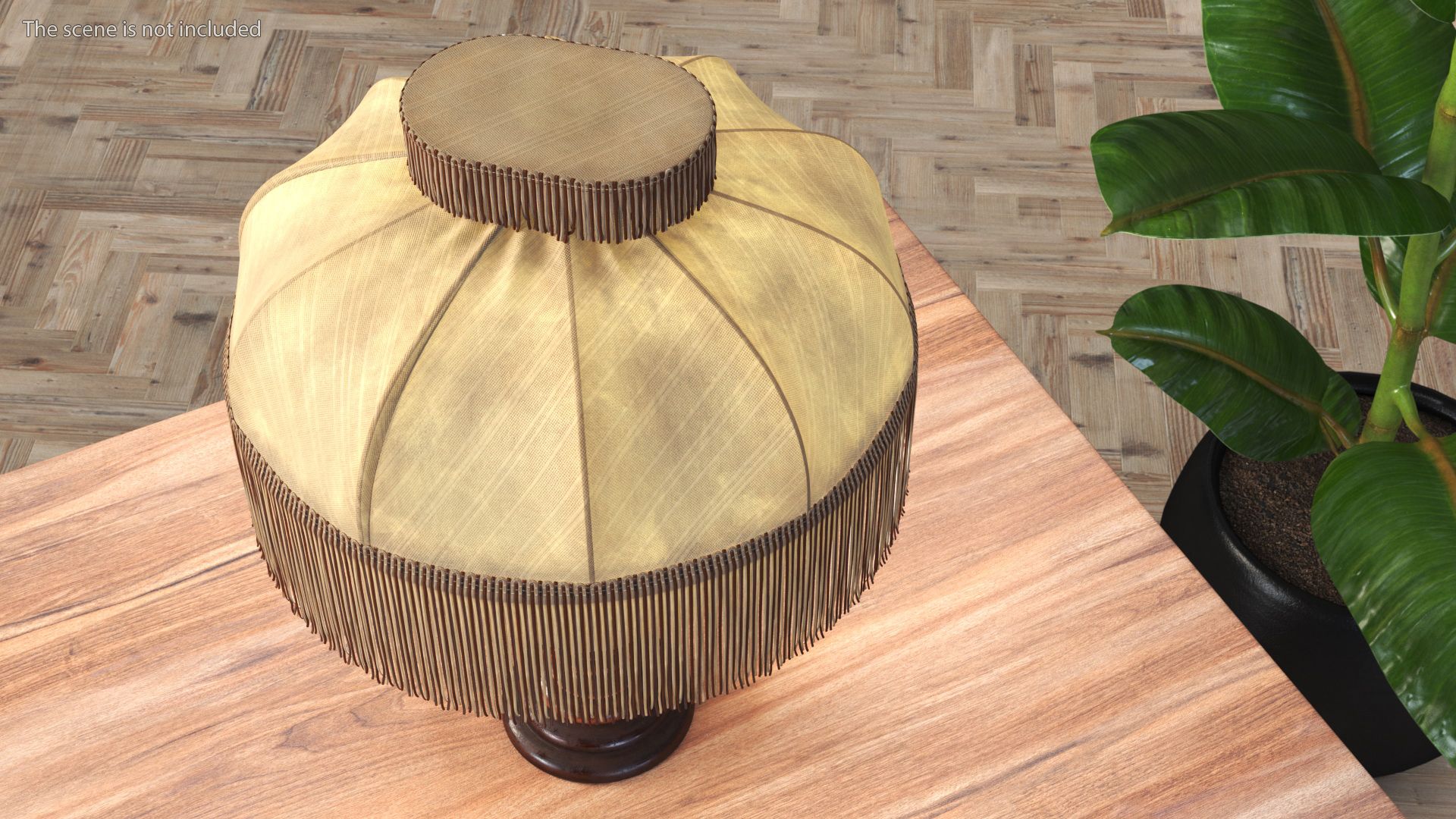 3D model Aged Dusty Vintage Lamp Switched On
