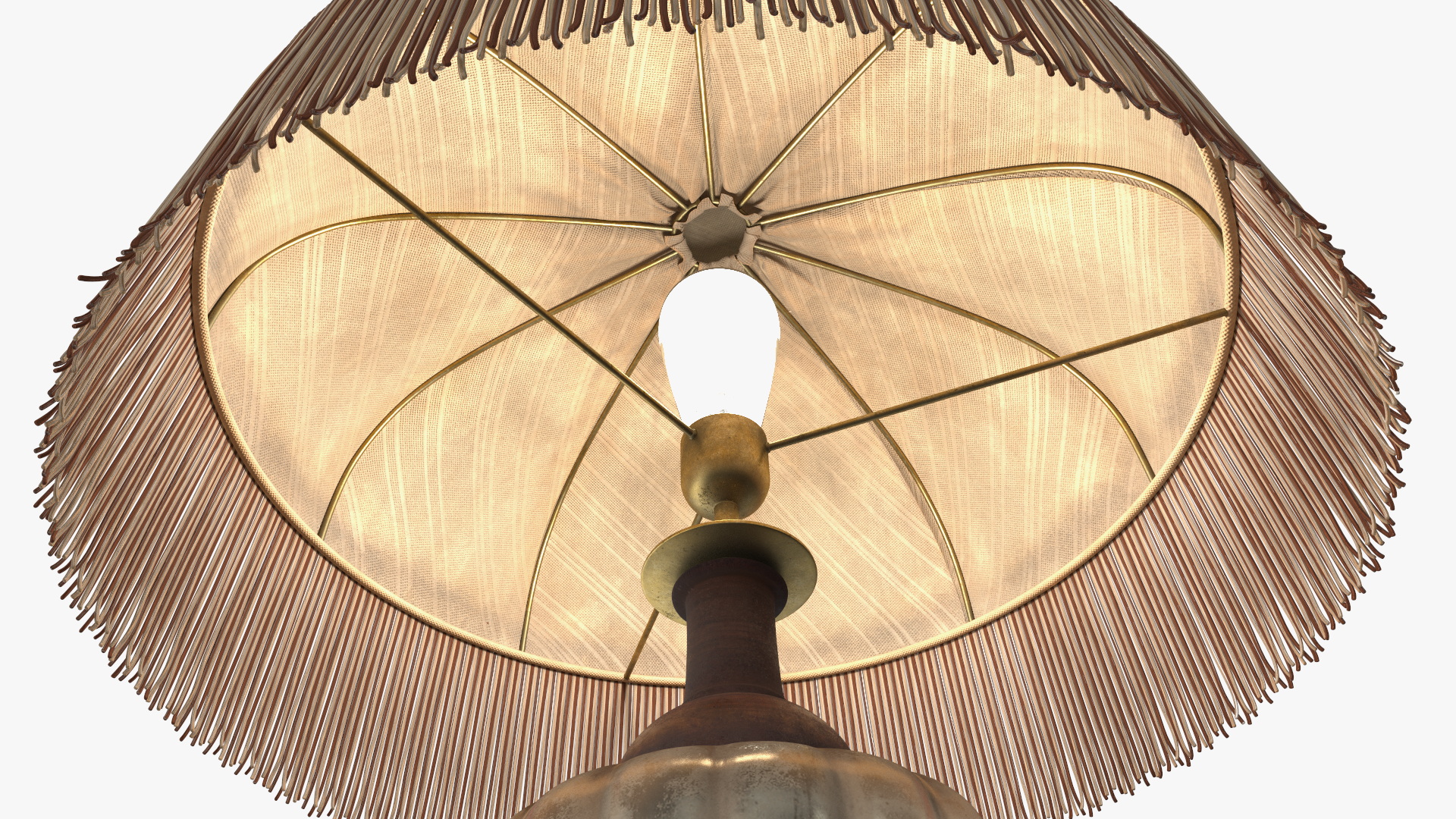 3D model Aged Dusty Vintage Lamp Switched On