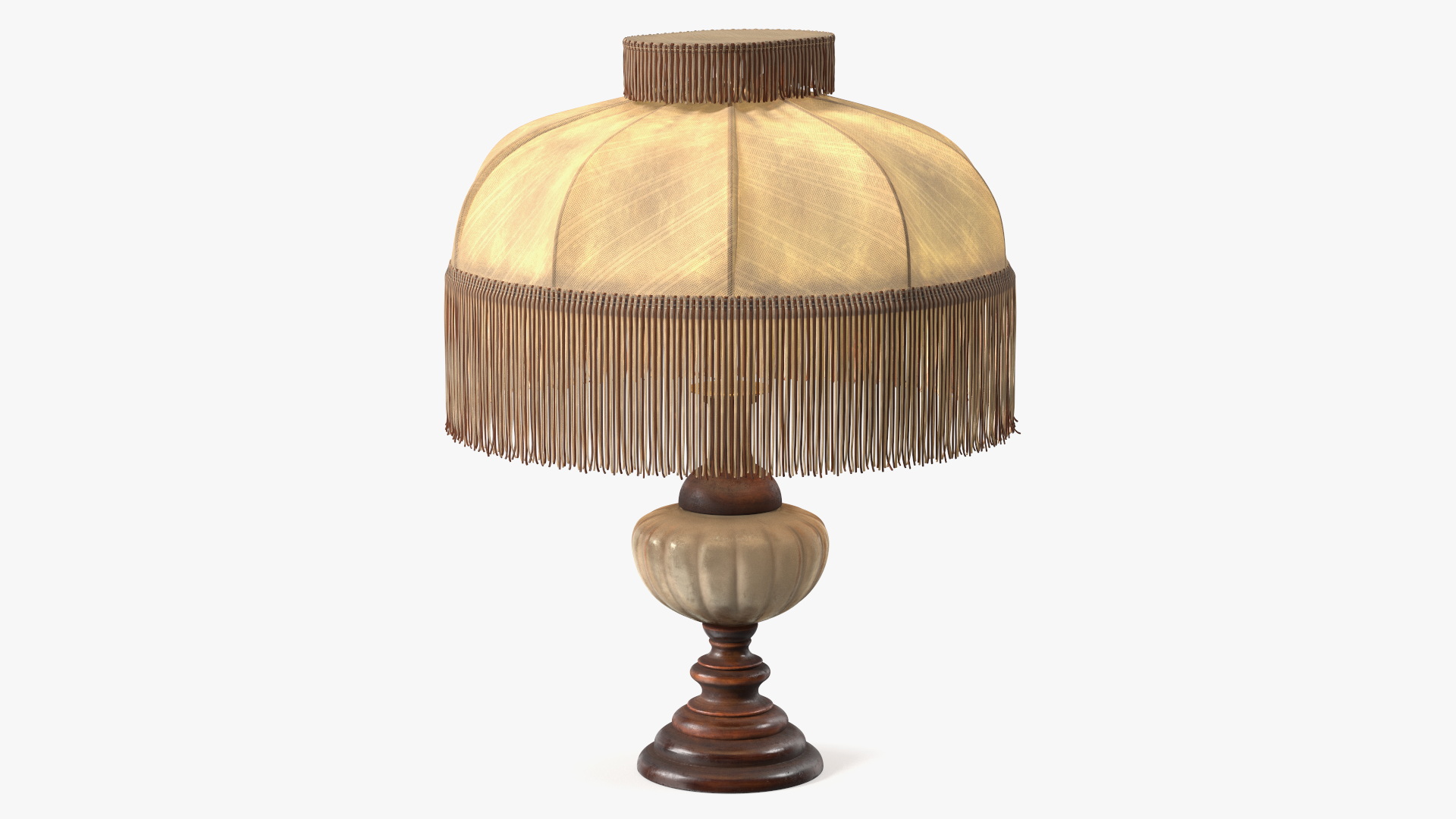3D model Aged Dusty Vintage Lamp Switched On
