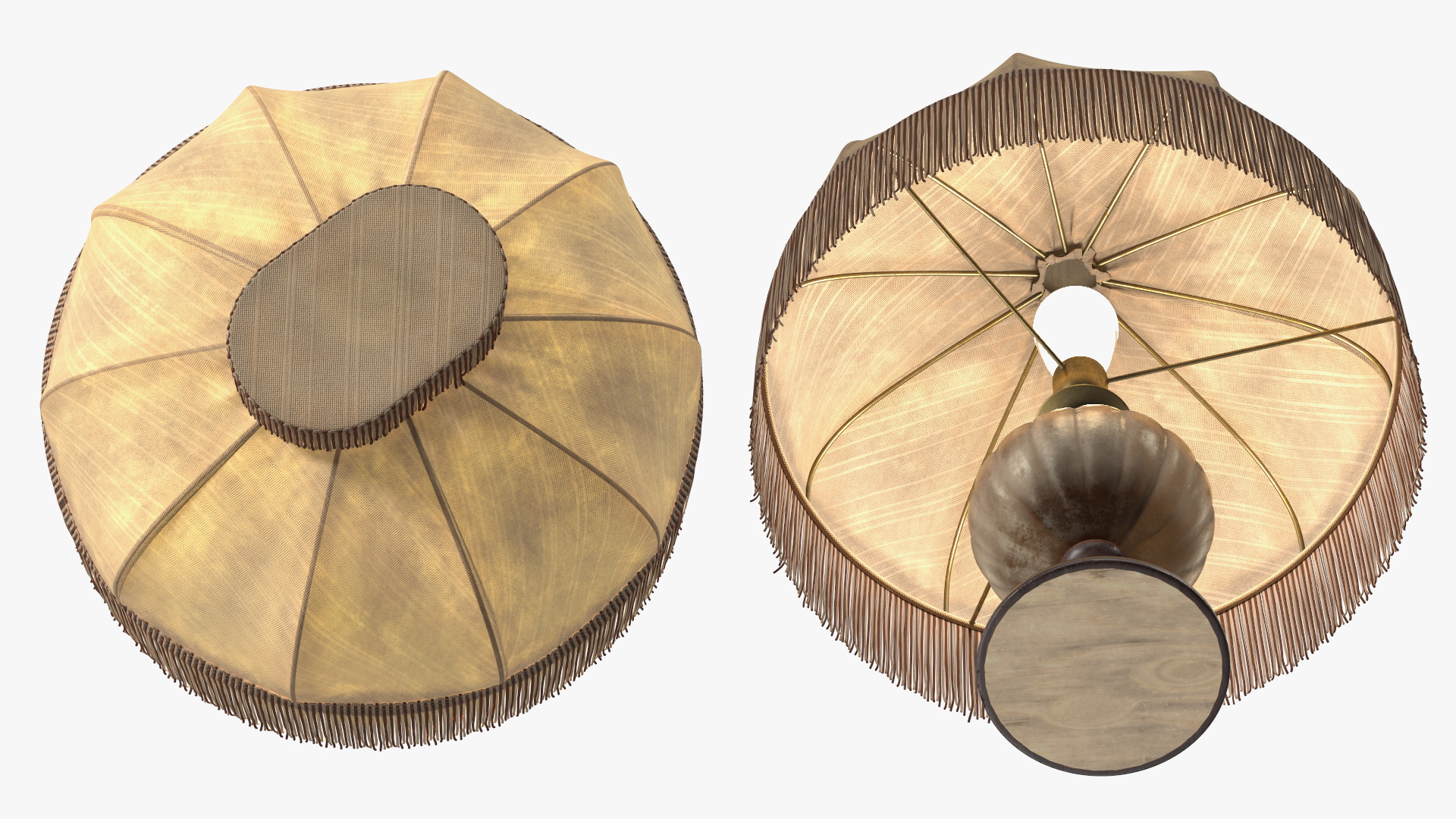 3D model Aged Dusty Vintage Lamp Switched On