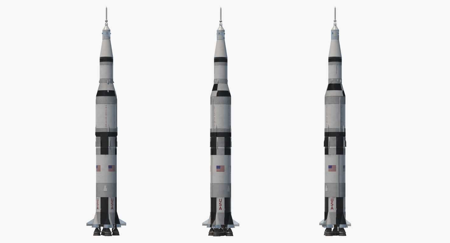 Super Heavy Saturn V Rocket 3D