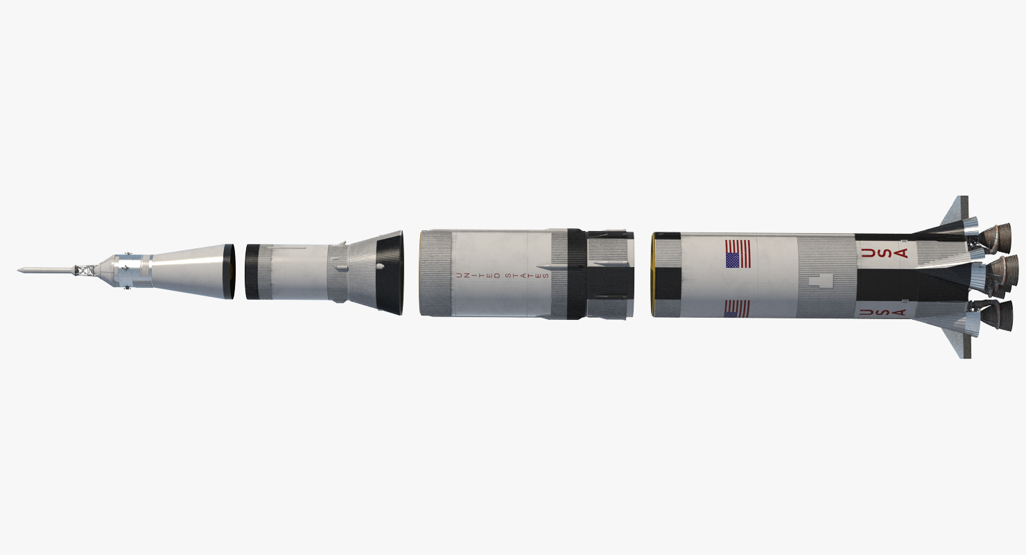 Super Heavy Saturn V Rocket 3D