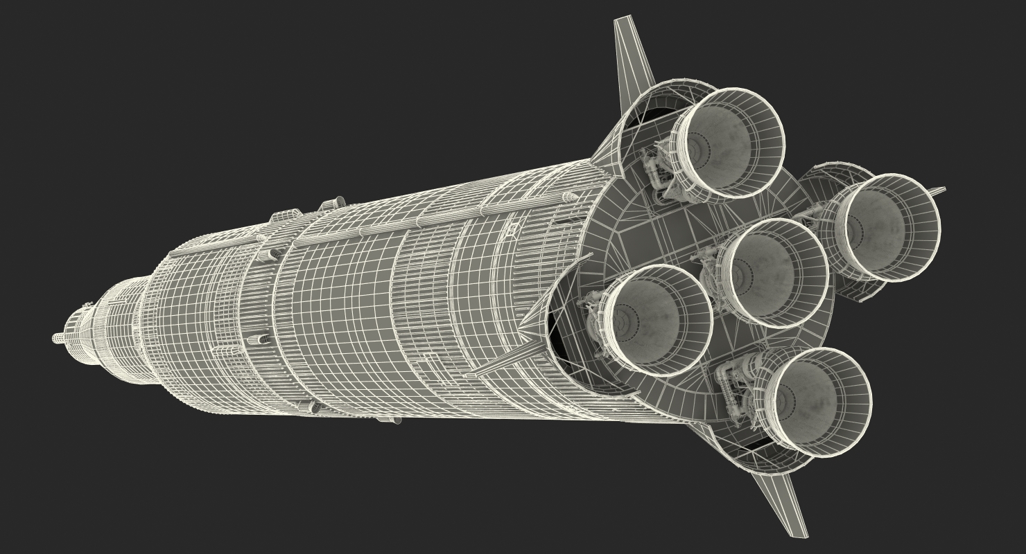Super Heavy Saturn V Rocket 3D